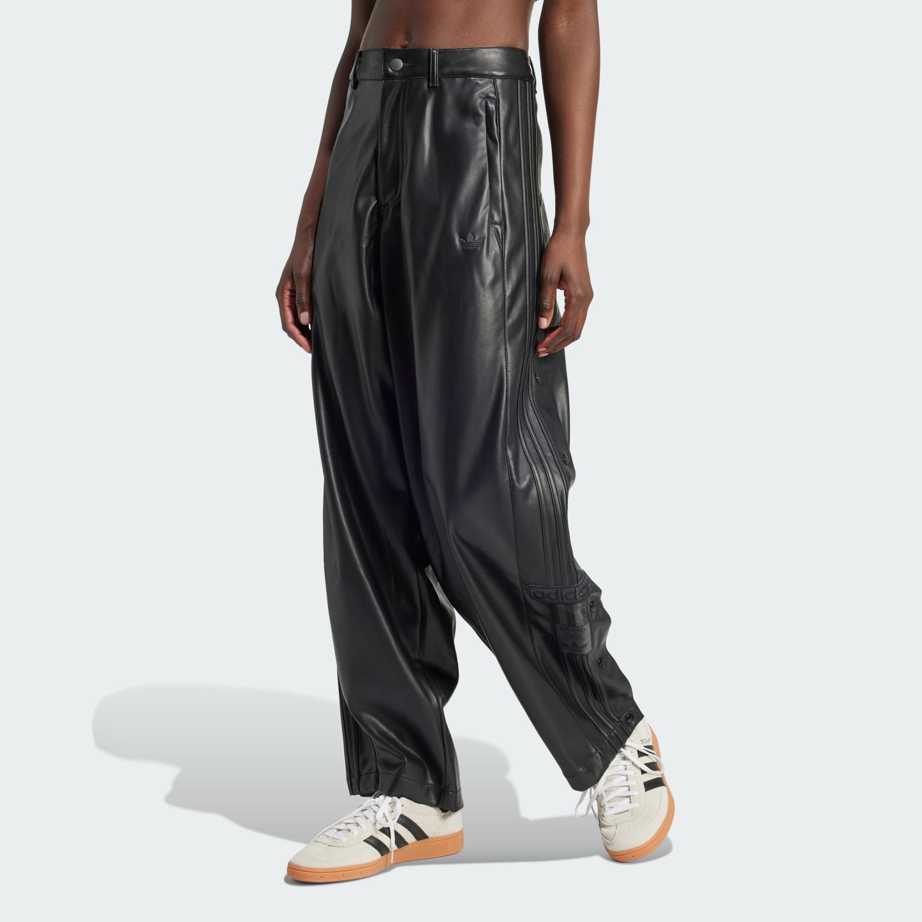 Adidas leather track pants on sale