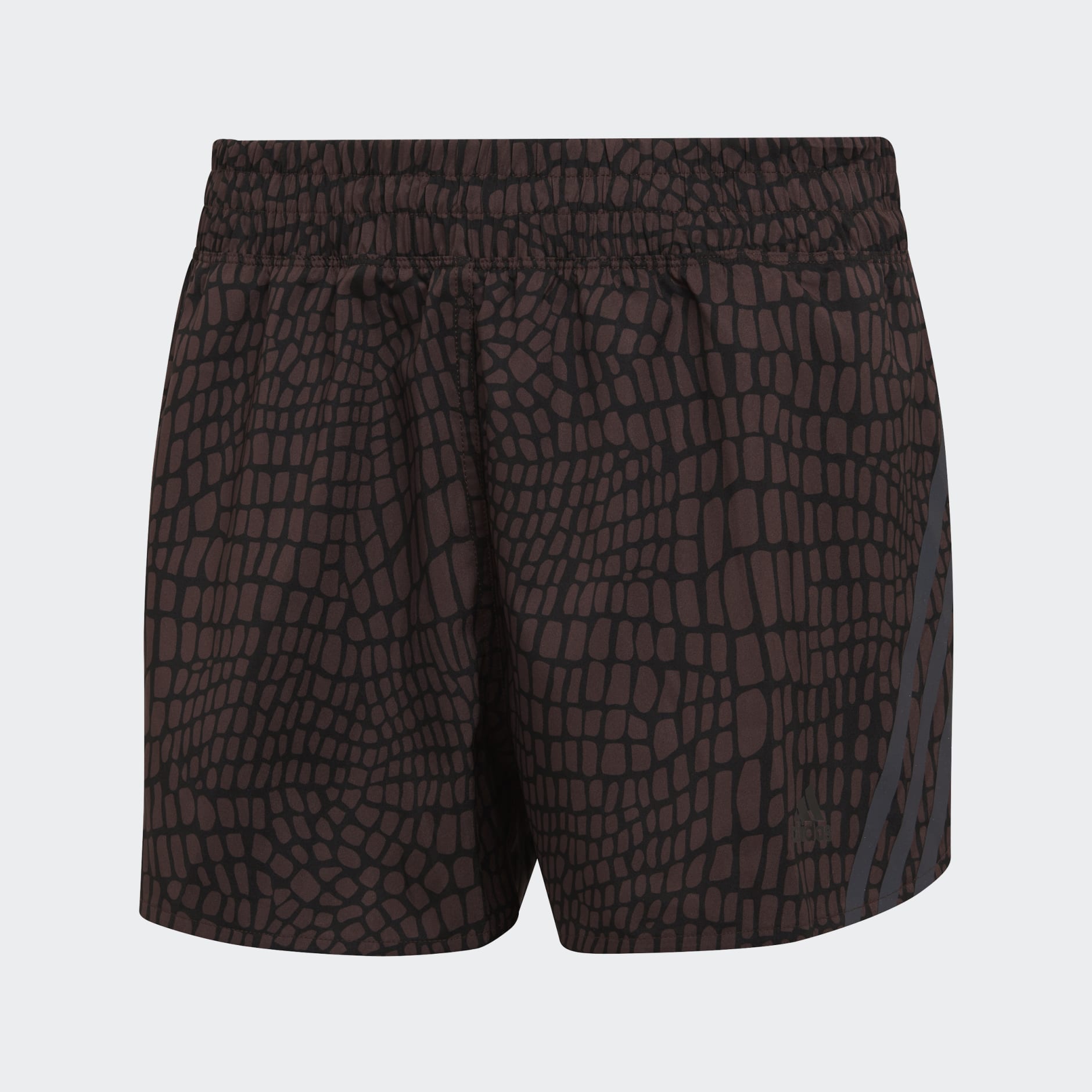 Run Icons 3-Stripes Crocodile Print Running Shorts