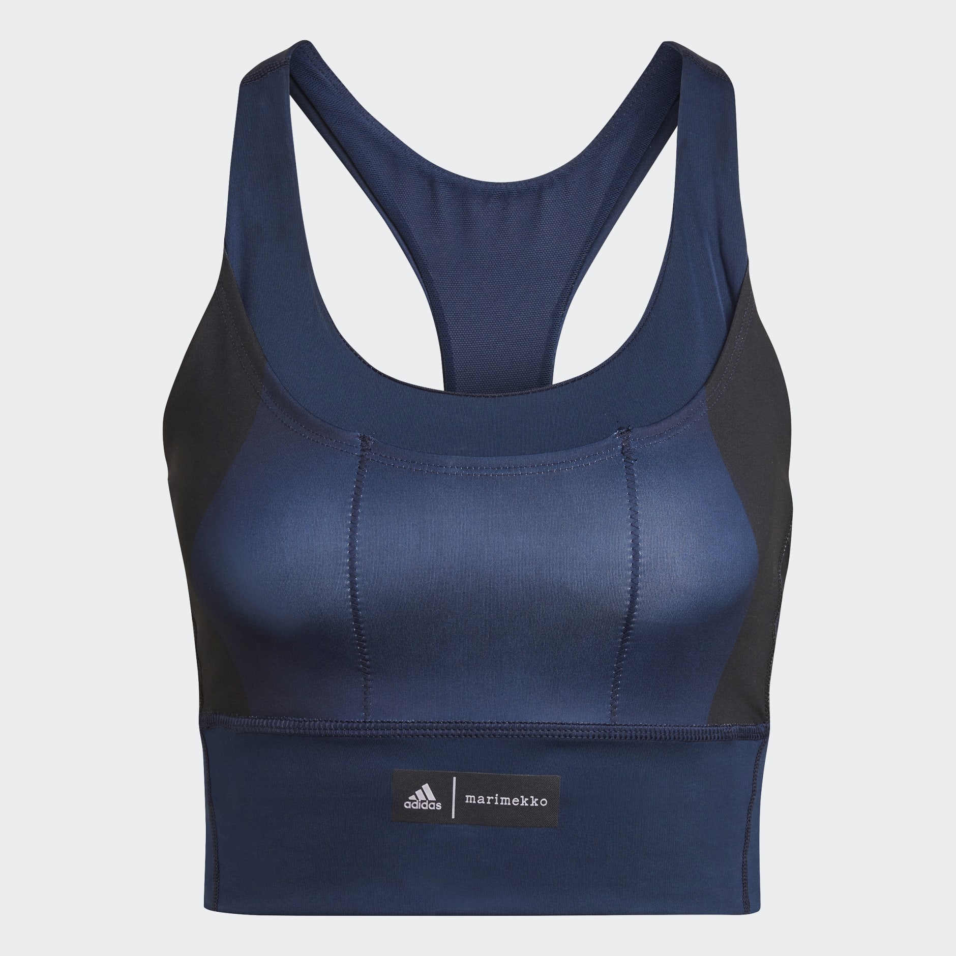 Clothing - Marimekko Medium-Support Pocket Bra - Blue | adidas South Africa