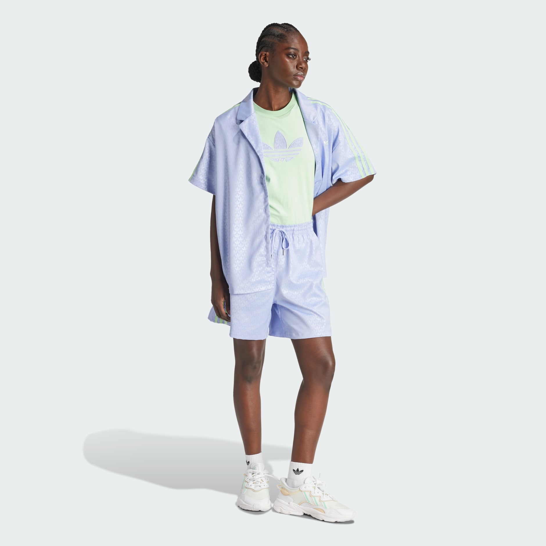 Fashion Monogram Satin Shorts
