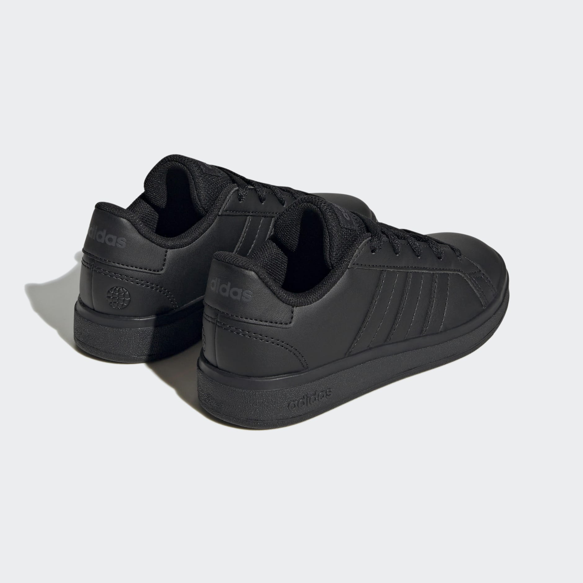 Shoes - Grand Court Lifestyle Tennis Lace-Up Shoes - Black | adidas ...
