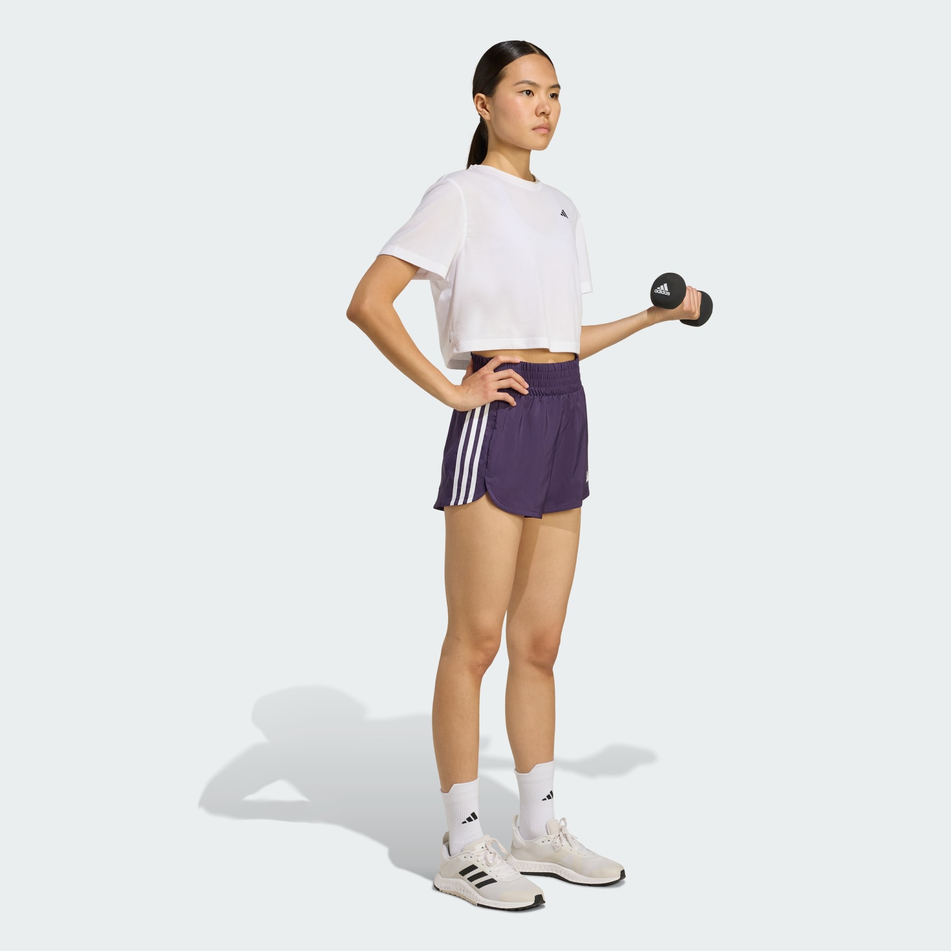 Pacer Training 3-Stripes Woven High-Rise Shorts