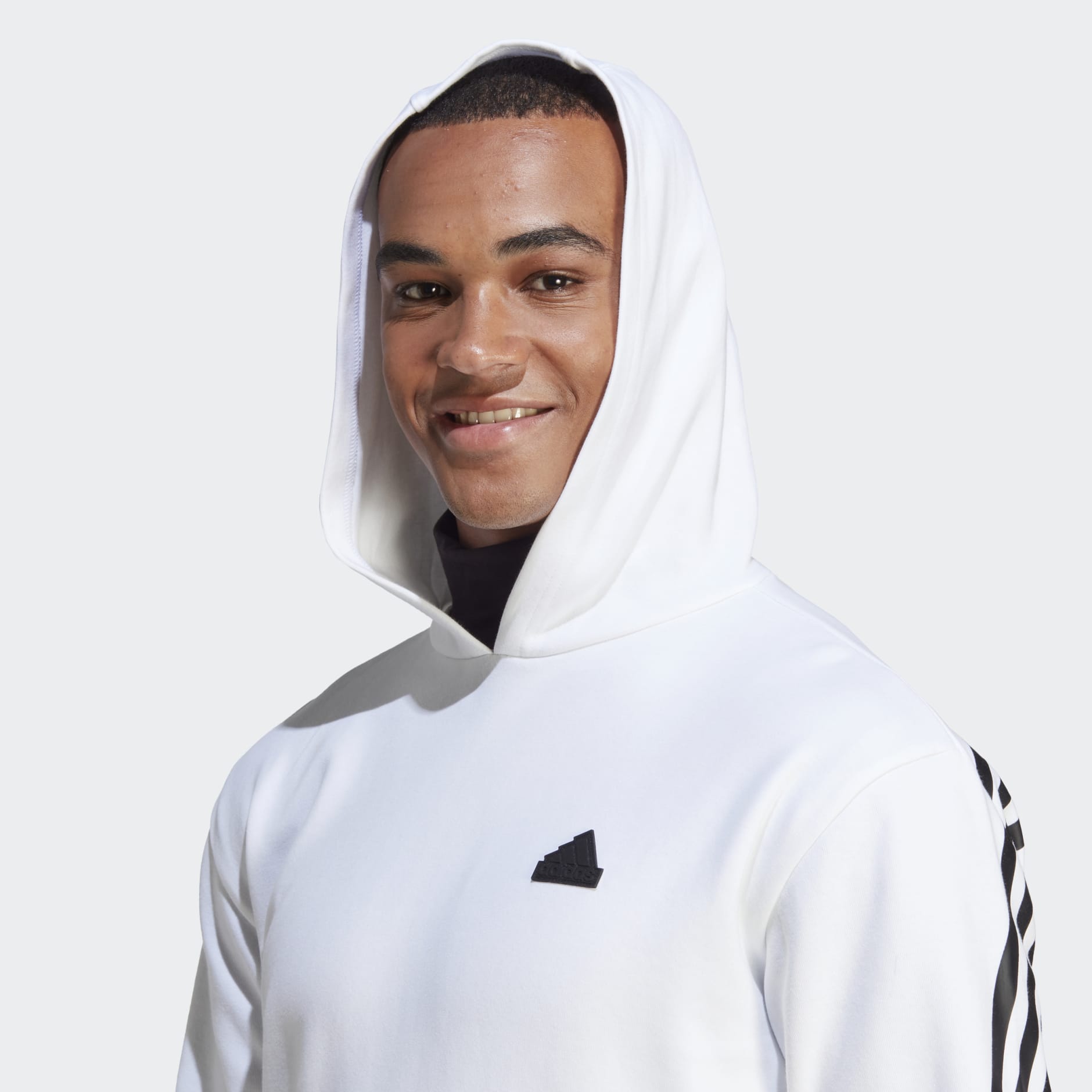 Nike - Sweat Capuche A Bandes Blanc 