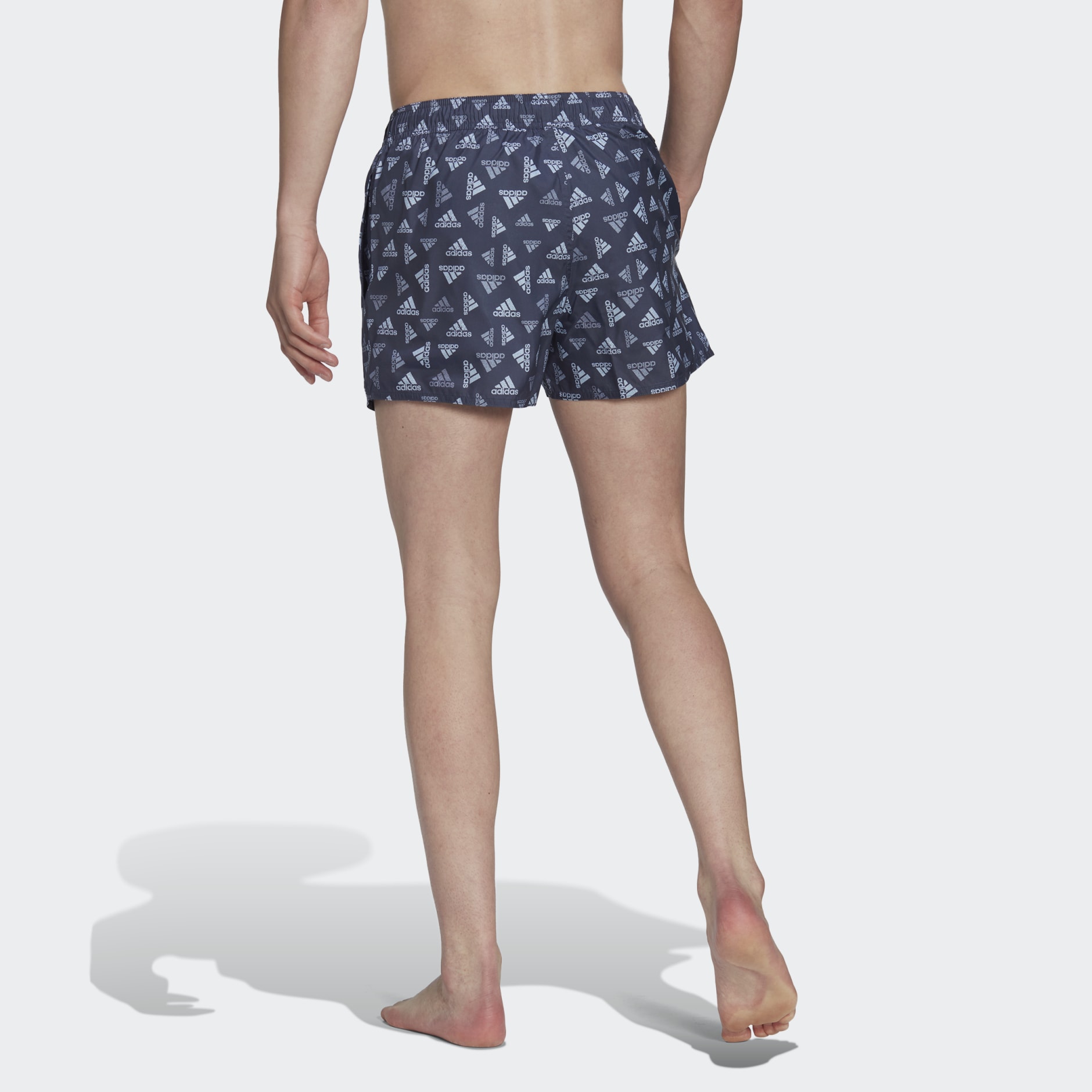 adidas Logo Print CLX Swim Shorts Very Short Length - Blue