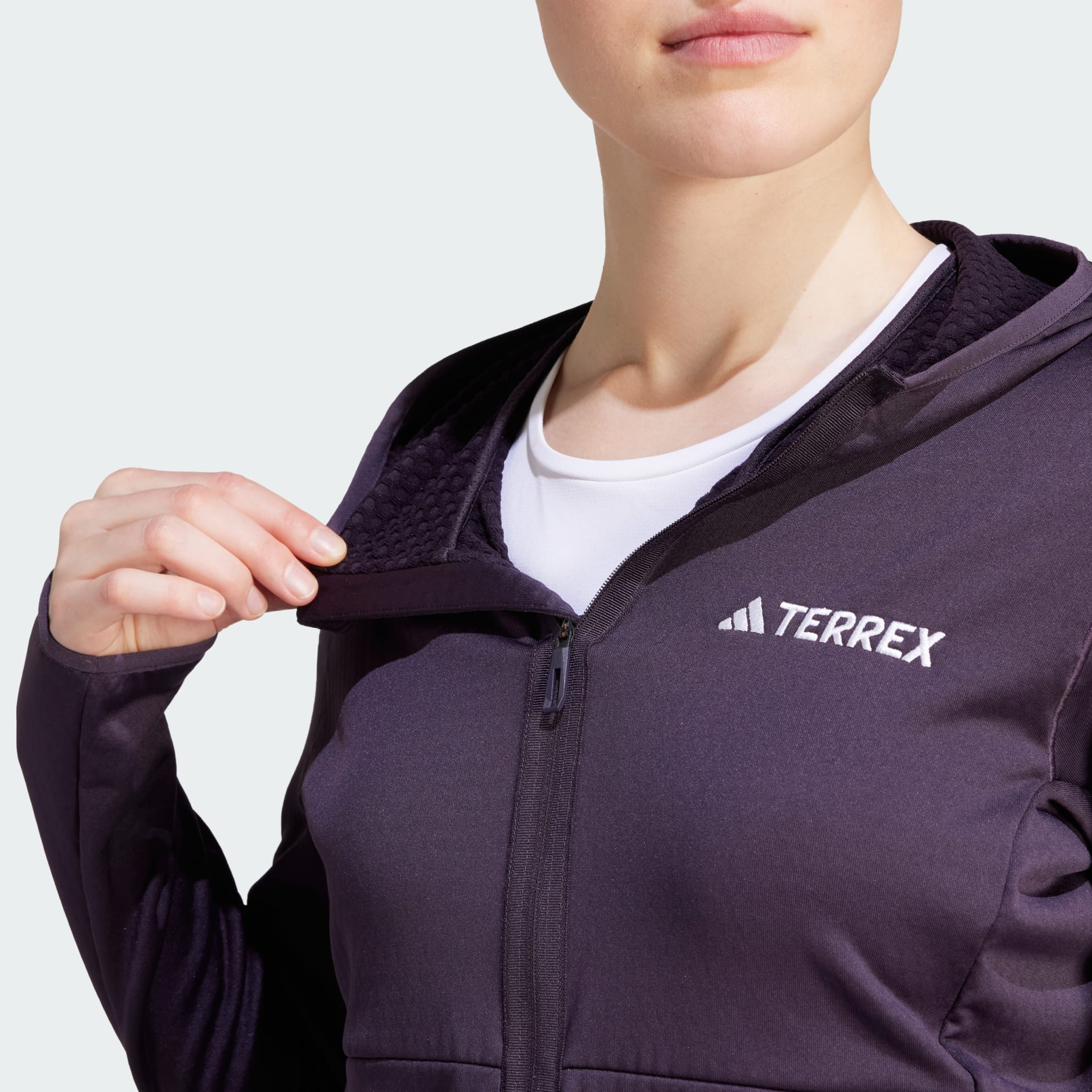 adidas TERREX XPERIOR LIGHT FLEECE HOODED JACKET - Purple | adidas UAE