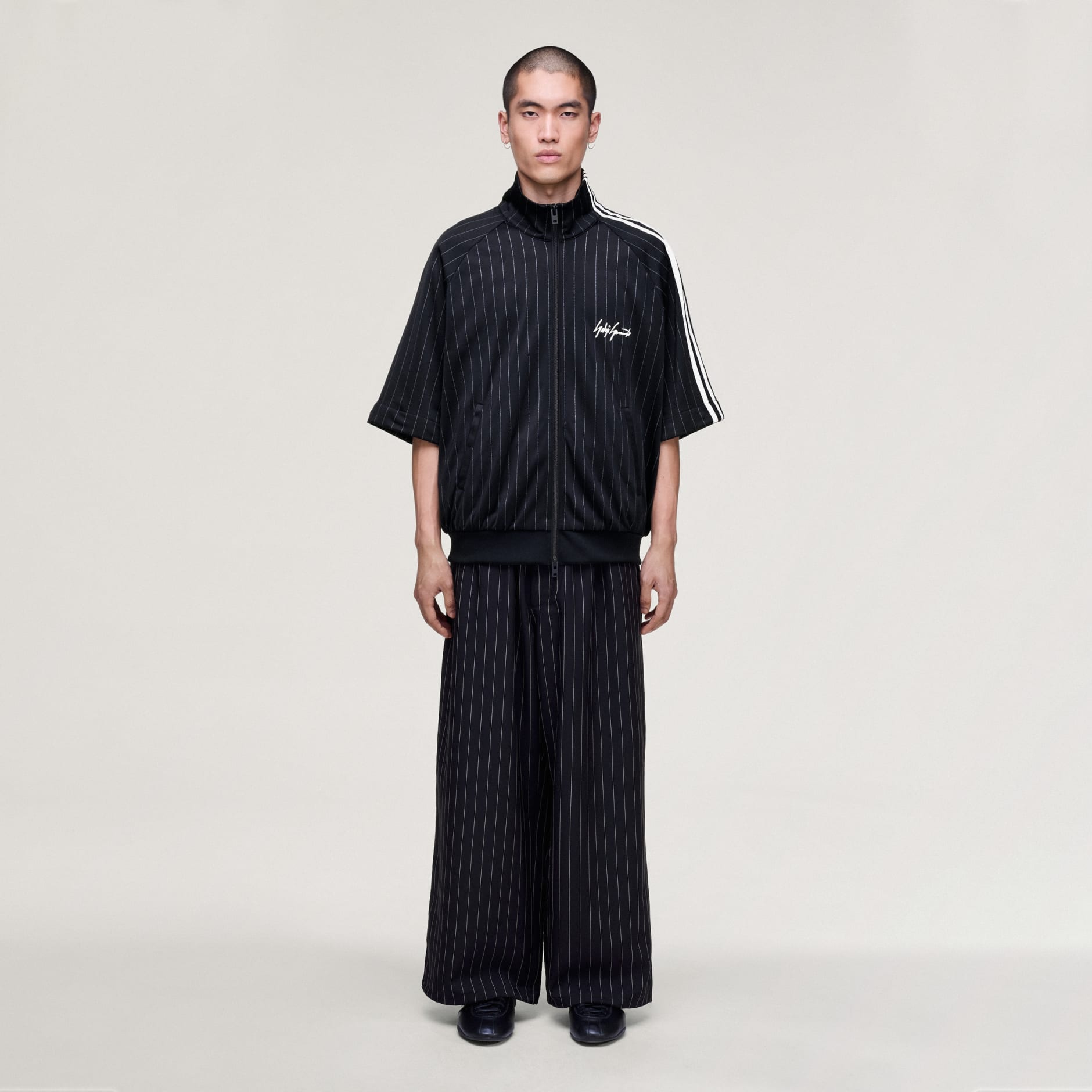Y-3 SPORT UNIFORM PINSTRIPE TRACK PANTS