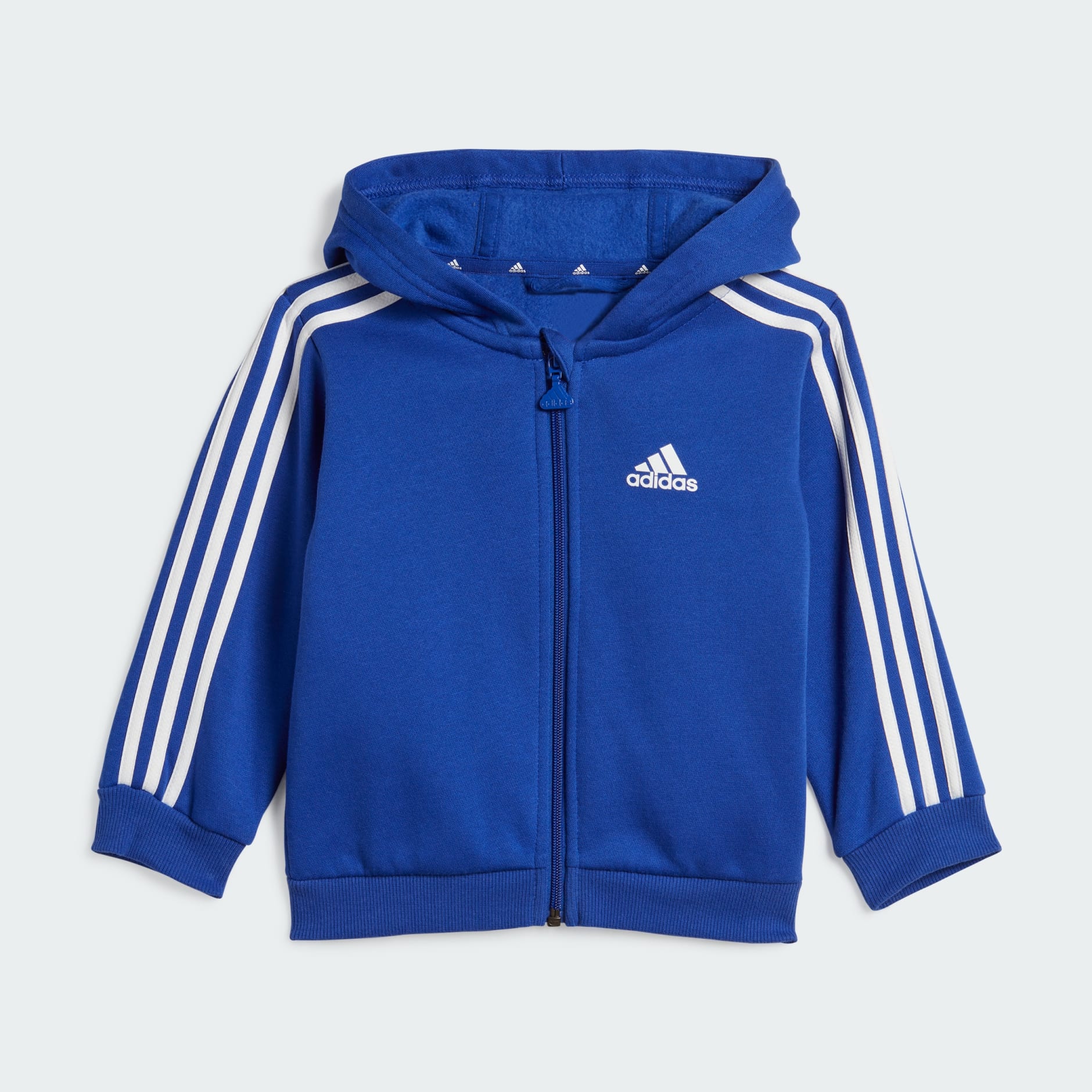 adidas Essentials Full Zip Hooded Jogger Set Blue adidas TZ