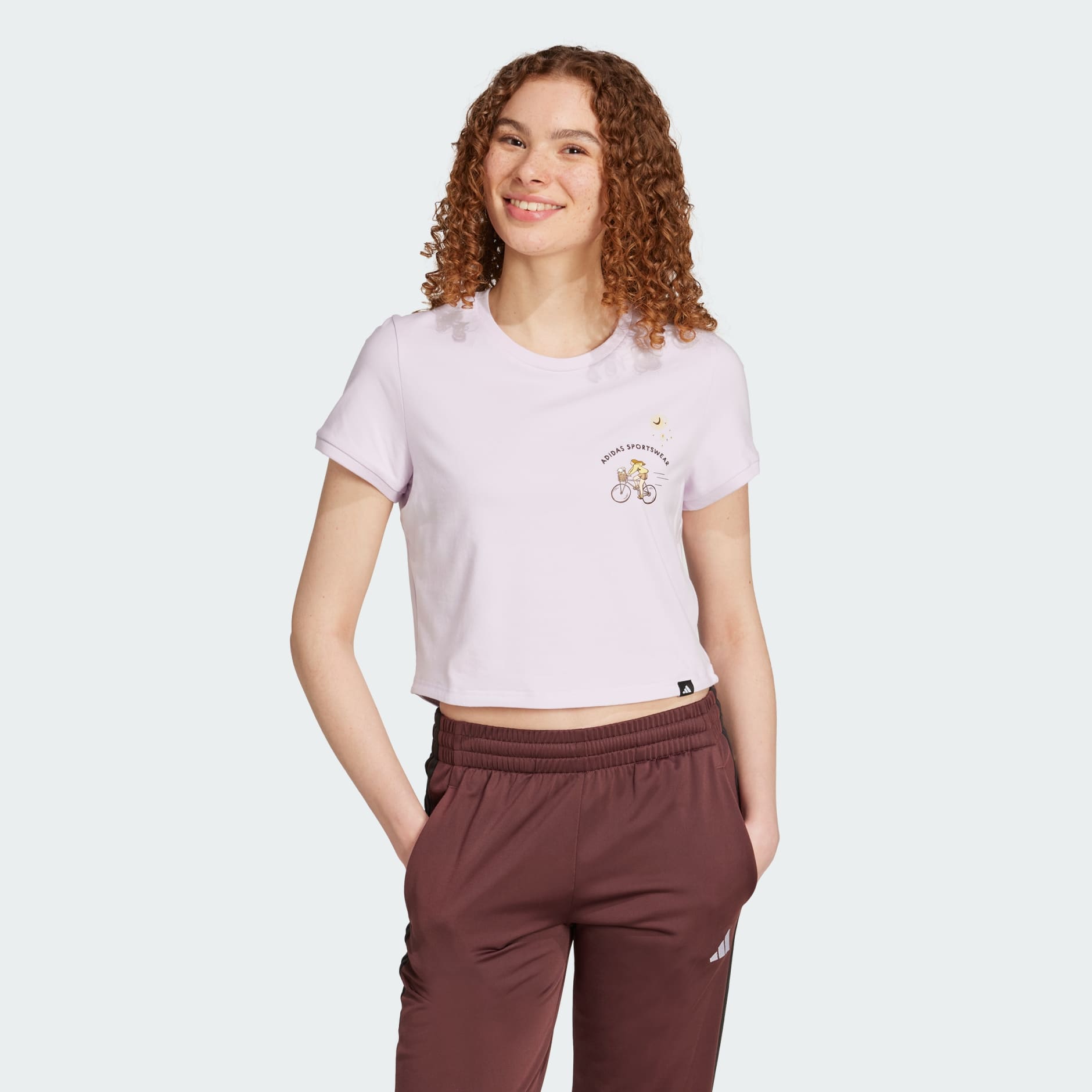 Codes Doodle Bike Graphic Crop Tee