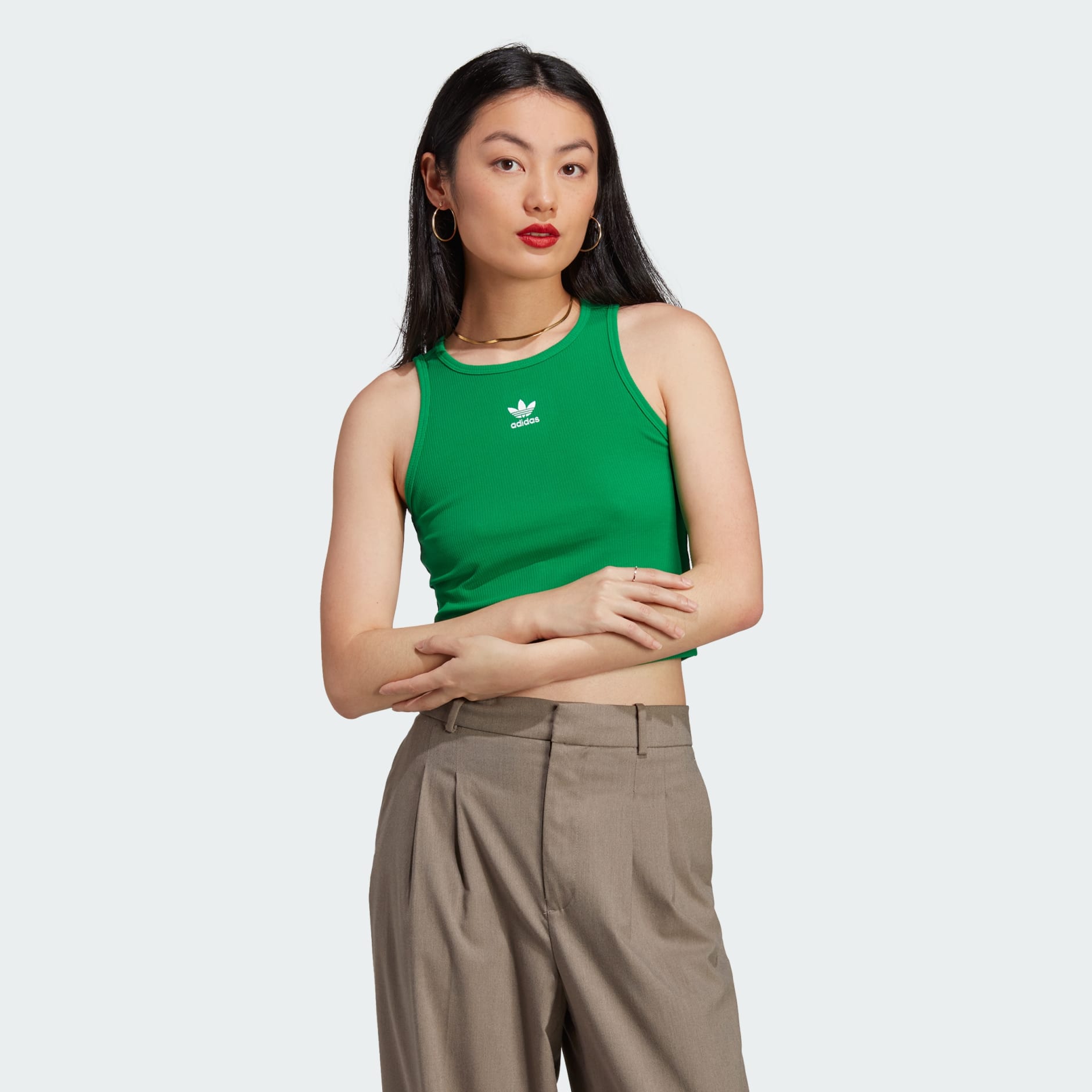 Green adidas deals tank top