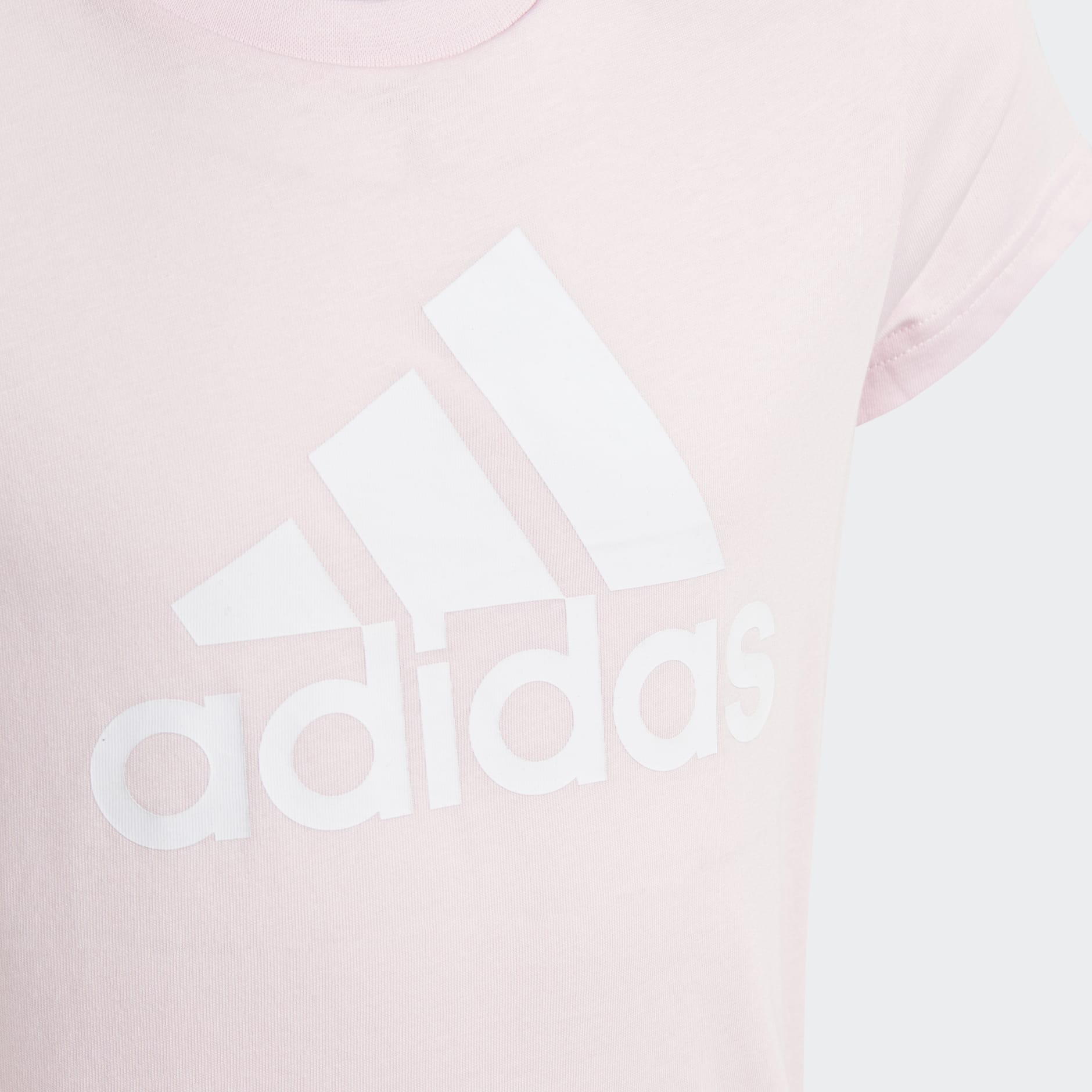 Kids Clothing Logo Pink Tee Big Cotton - Essentials | - Oman adidas