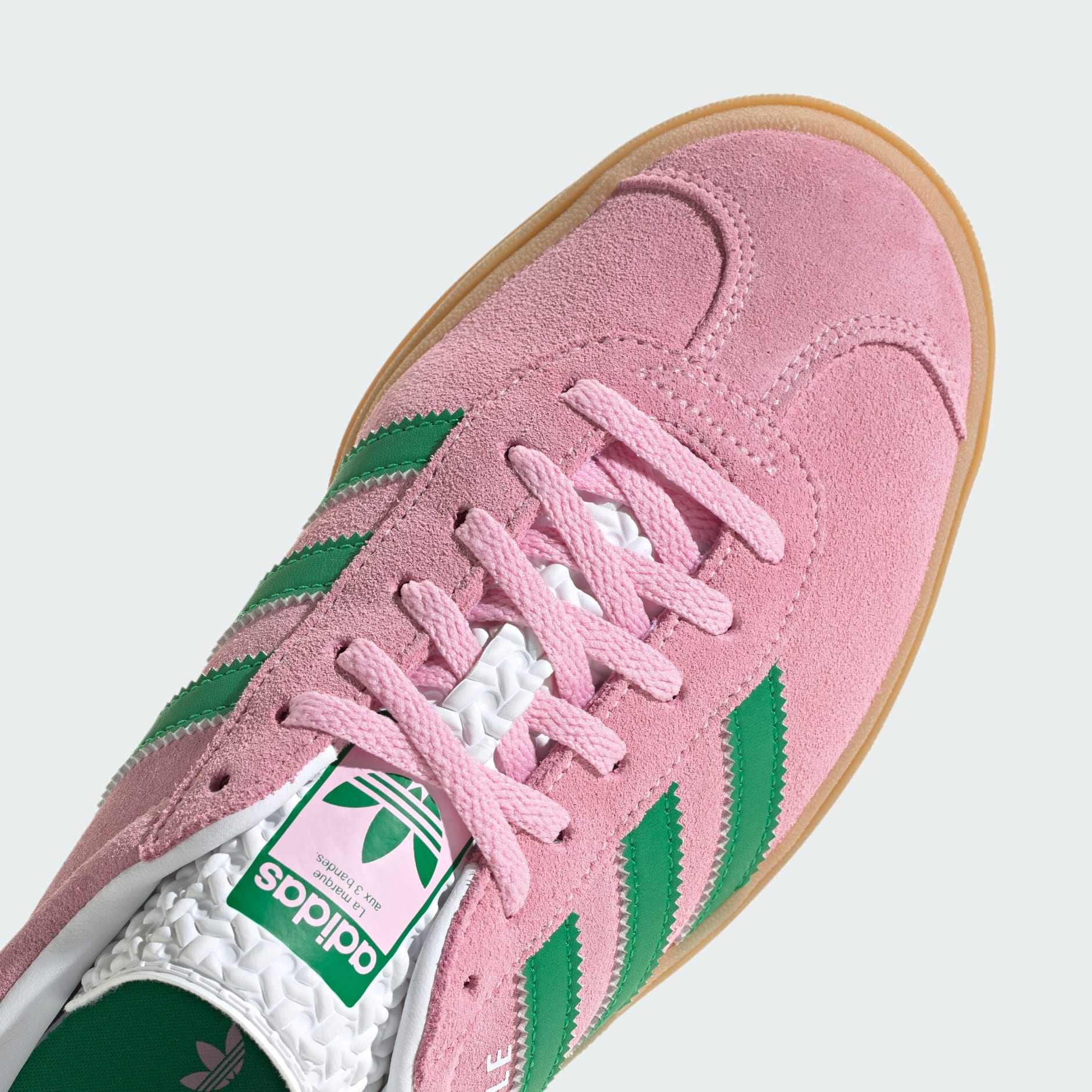 pink and green adidas gazelle