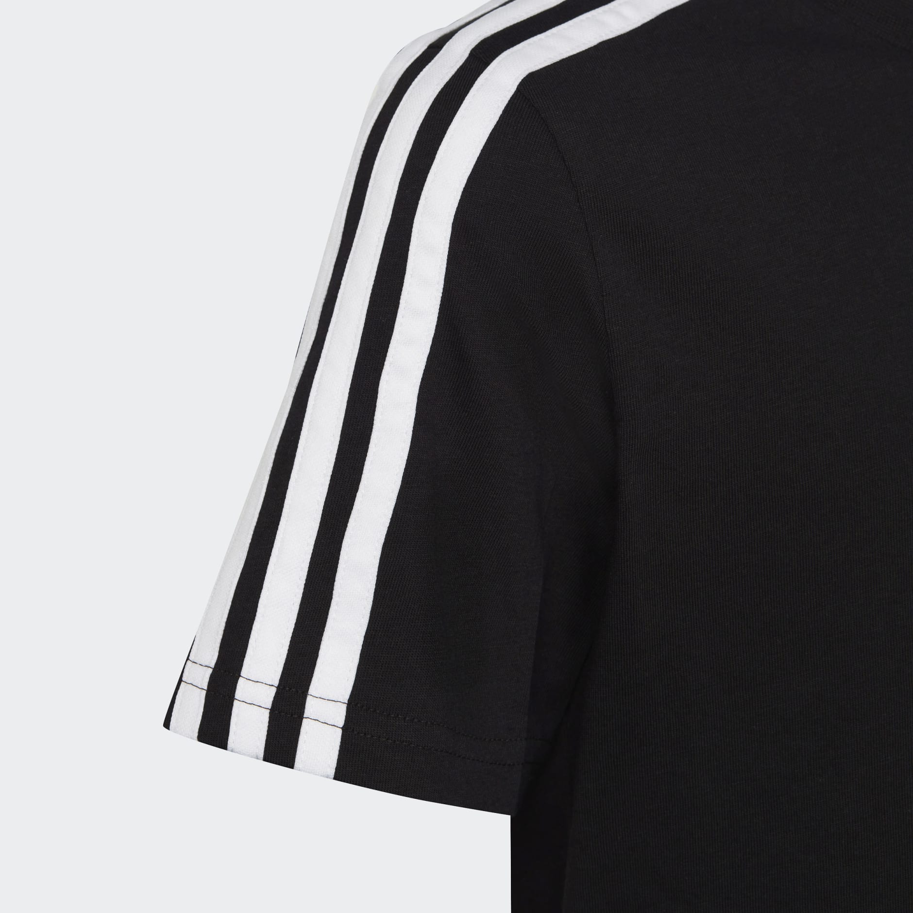 adidas Essentials 3-Stripes Cotton Tee - Black | adidas UAE