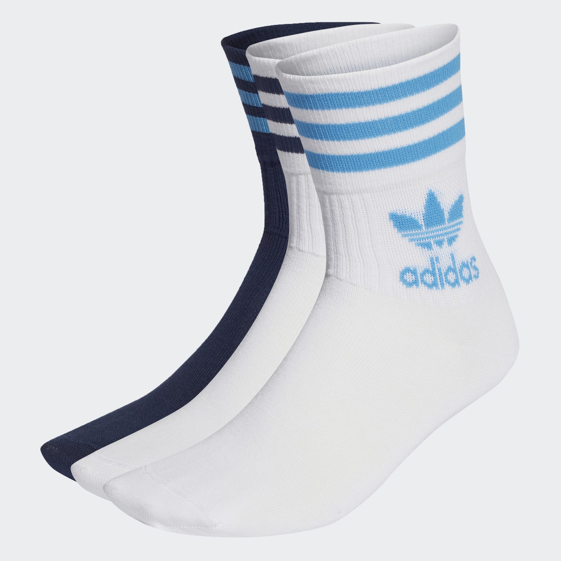 Adidas Enjoy Summer Mid Cut Crew Socks Pairs White Adidas Ke