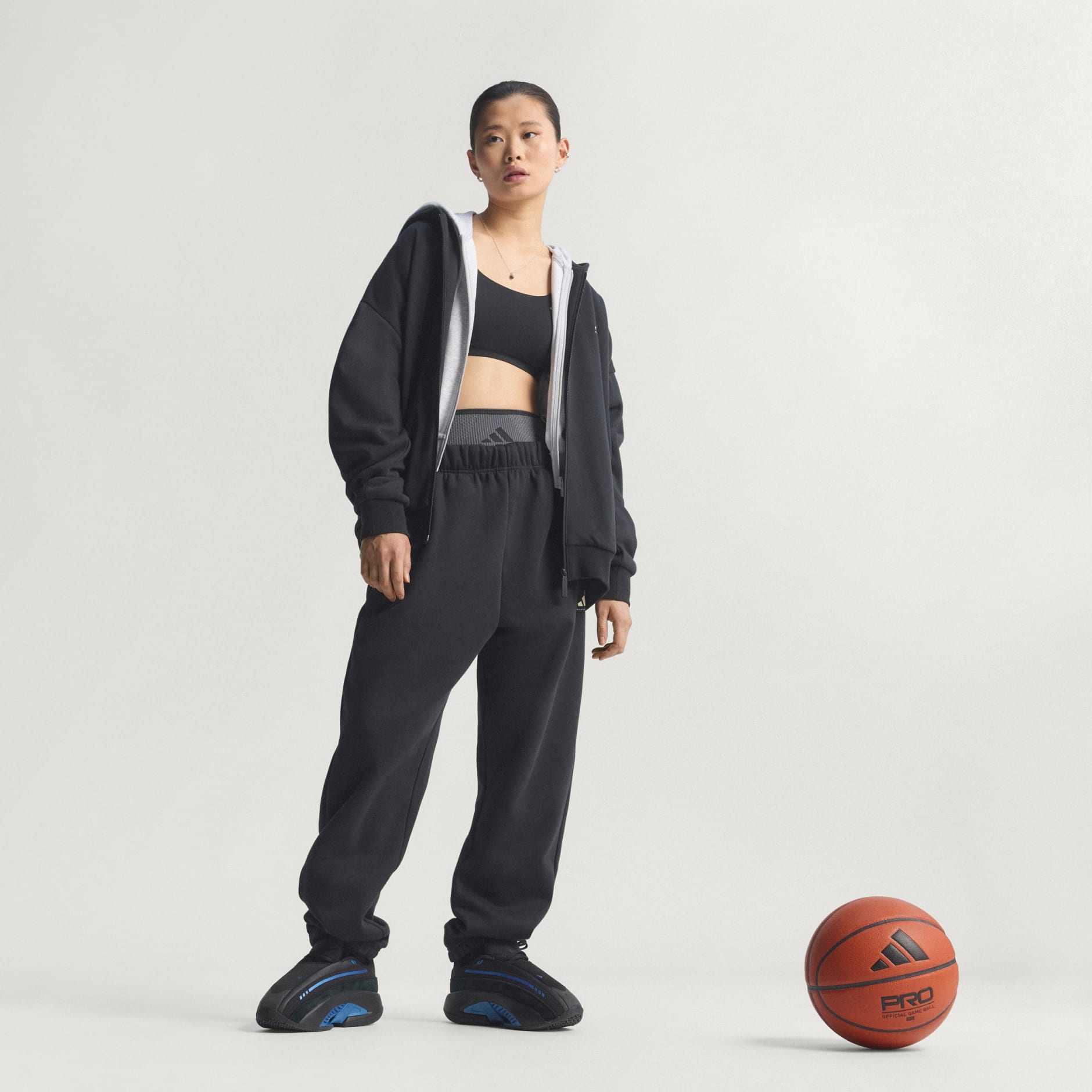 Veste &agrave; capuche zip int&eacute;gral adidas Basketball (Non genr&eacute;e)