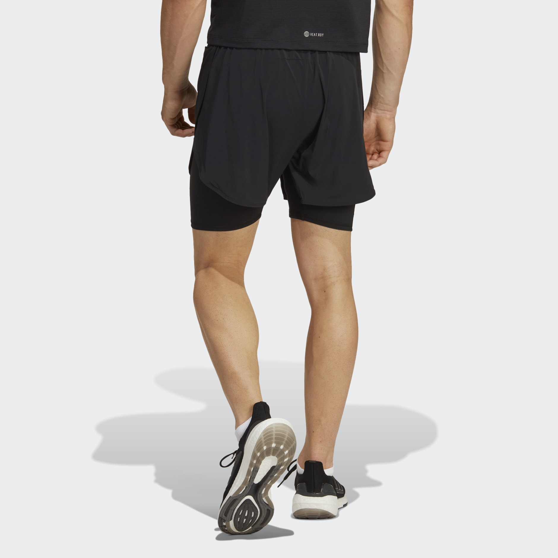 adidas 2-in-1 running shorts X-CITY HEAT.RDY in black