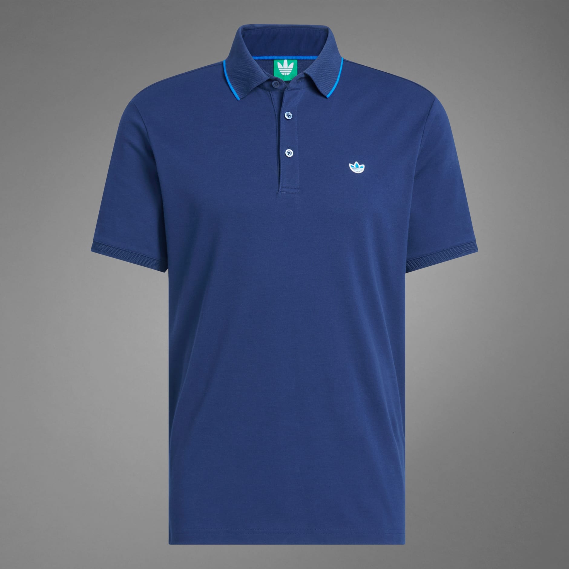 adidas Originals Twistknit Trefoil Polo Shirt - Blue | adidas GH