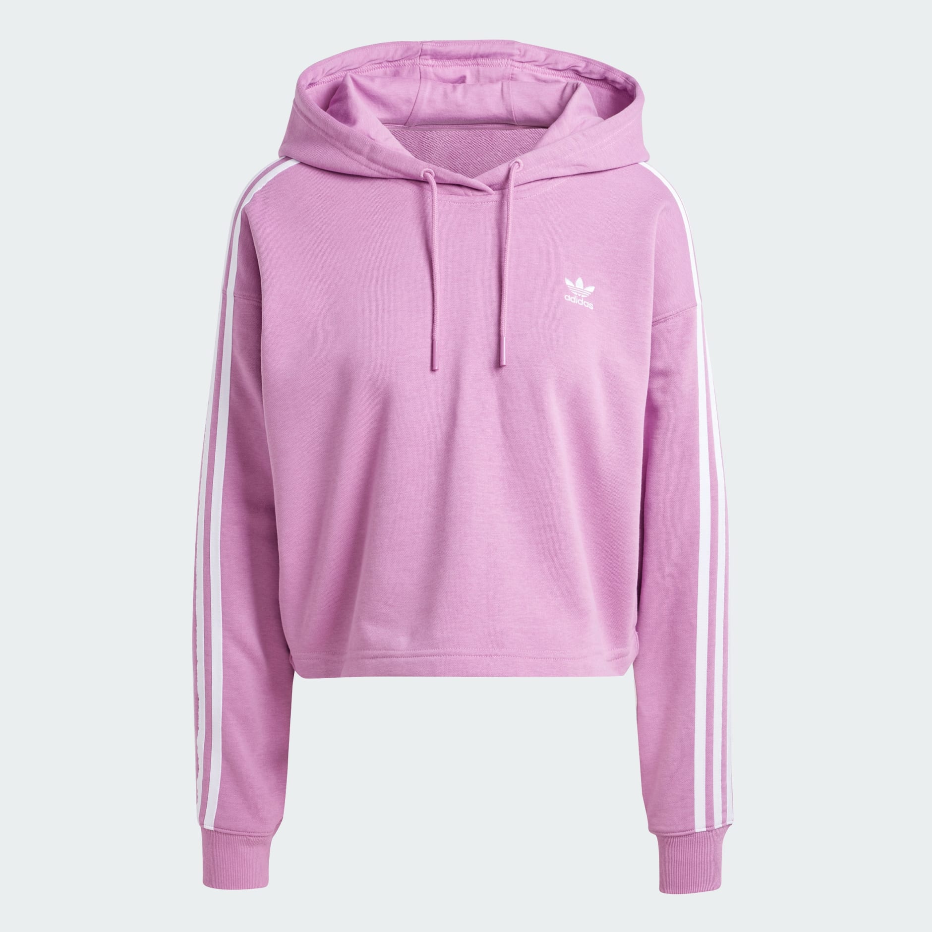 adidas Adicolor 3 Stripes Short Hoodie Purple adidas UAE