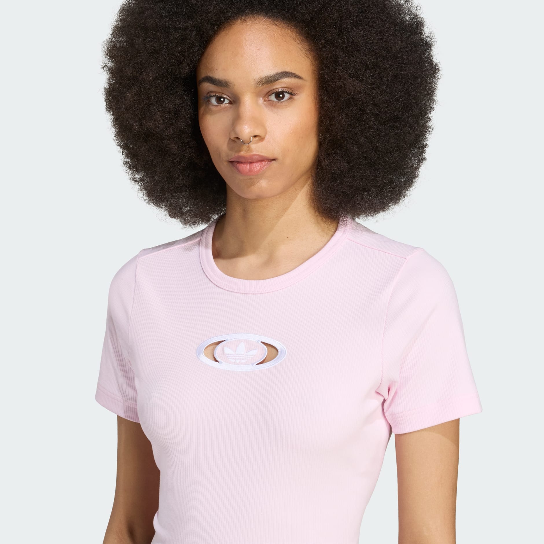 ★ adidas★ Cut Out Lip T Pink KE3737 adidas Originals Campus 2000 Back Cut Out Rib Tee - Pink