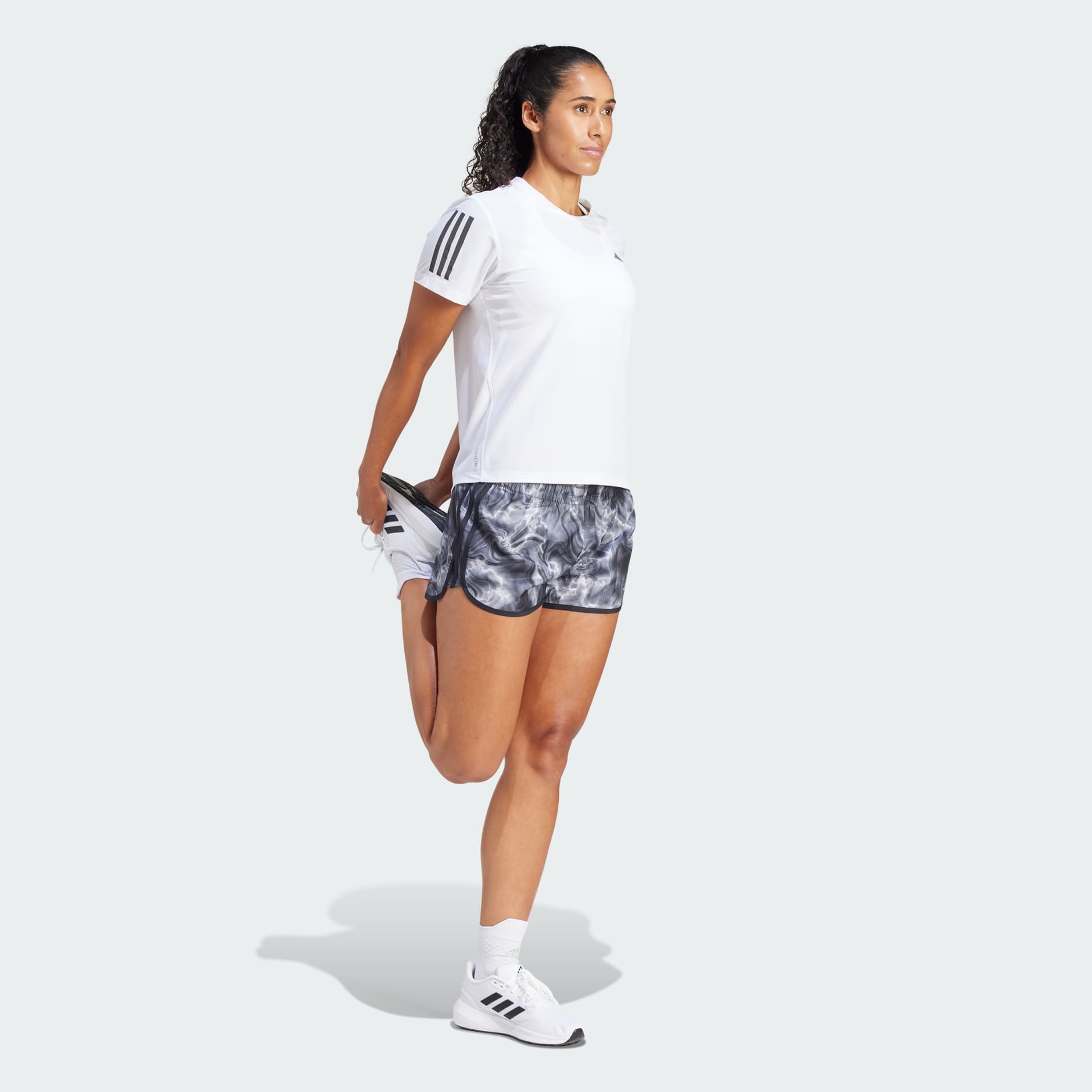 Clothing - Marathon 20 Allover Print Shorts - White | adidas South Africa