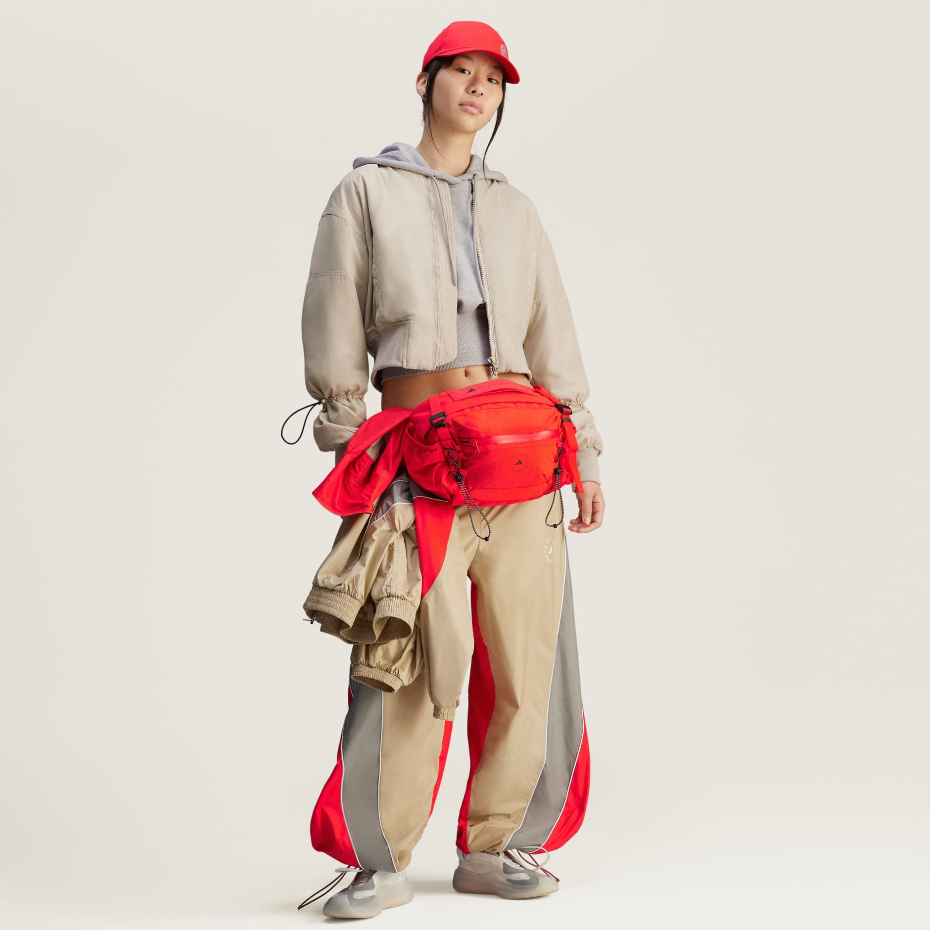 ジャケット adidas by Stella McCartney Truenature cropped bomber jacket Women Desert Sand Beige TrueNature Cropped Bomber | Stella