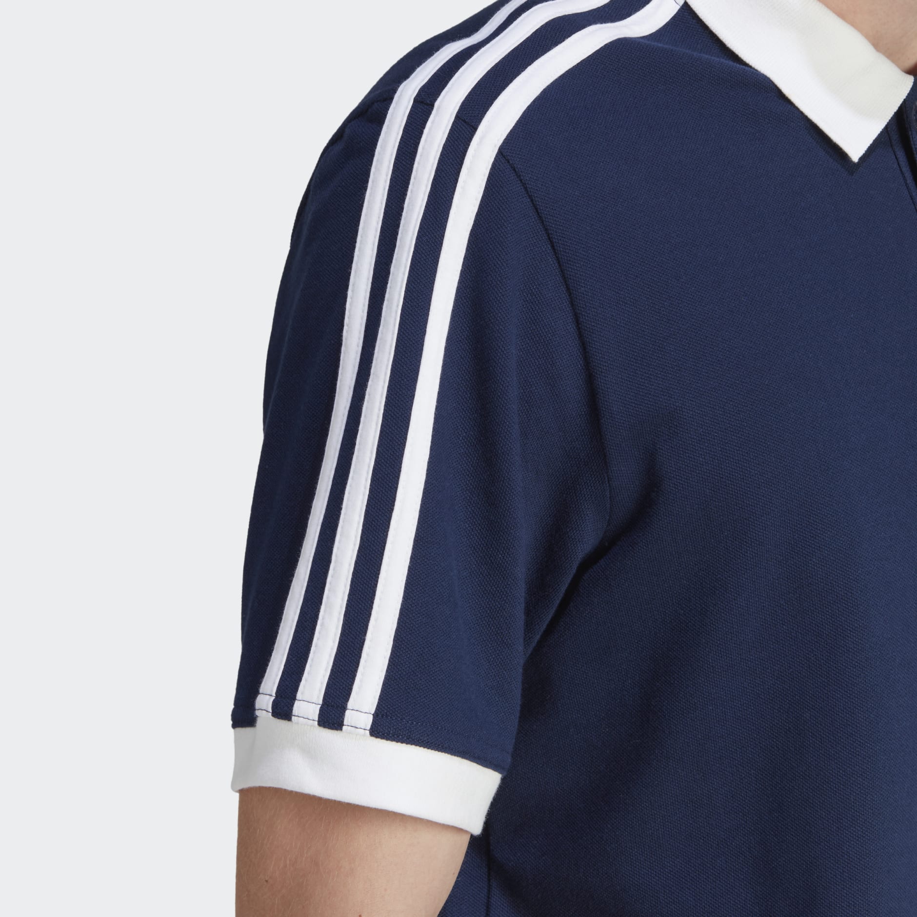 adidas 3-Bandes Logo Polo Homme, Blue, FR : S (Taille Fabricant