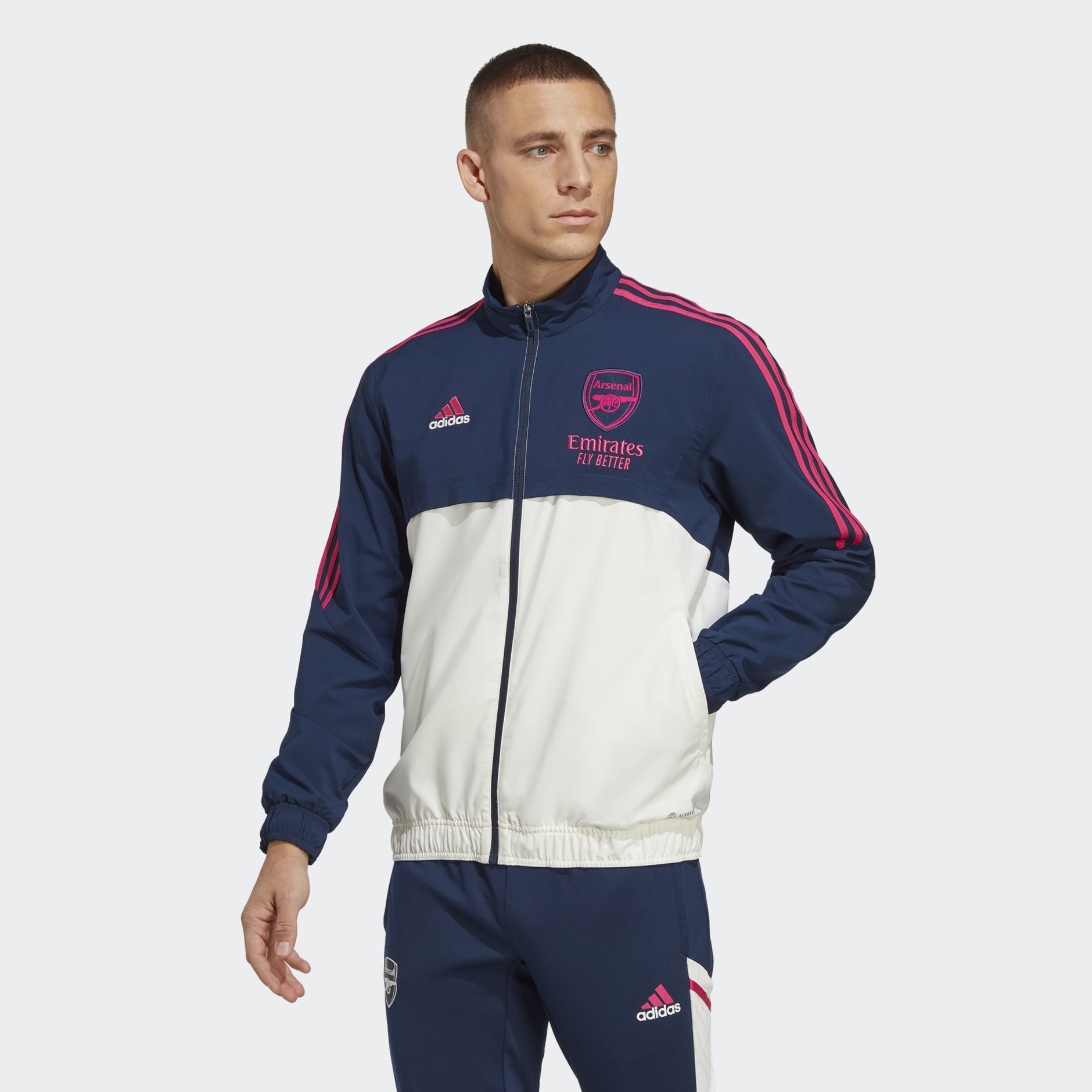 Men's Clothing - Arsenal Condivo 22 Presentation Jacket - Blue | adidas ...