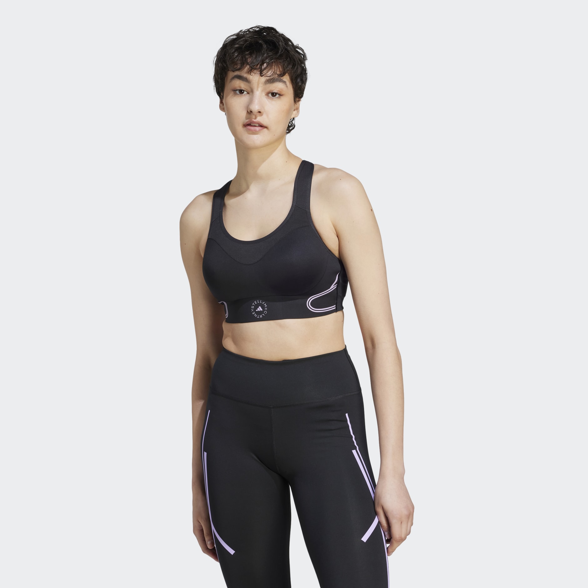 Sweat-wicking sports bra, black, Adidas Performance