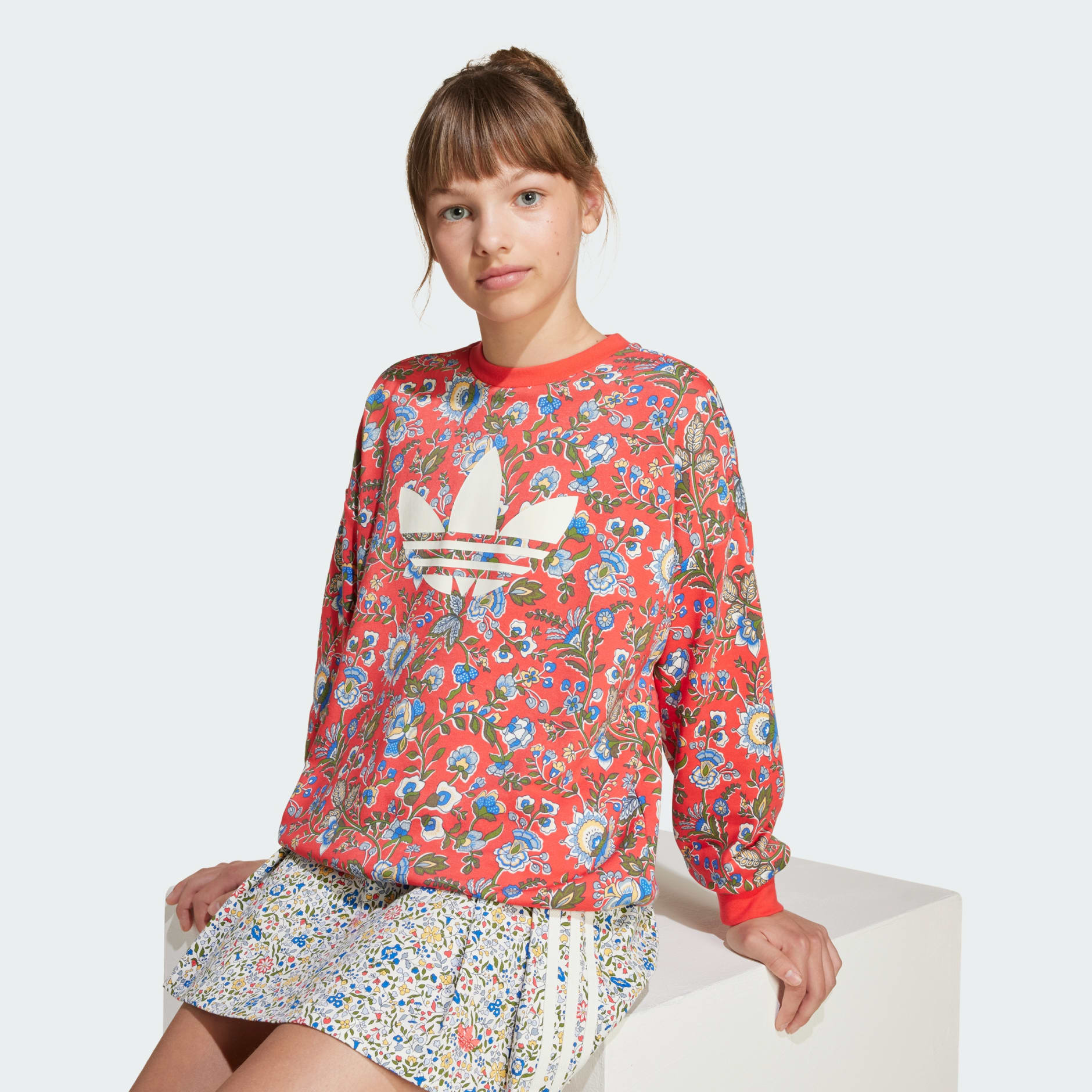 Bluză sport adidas Originals x Liberty London pentru copii