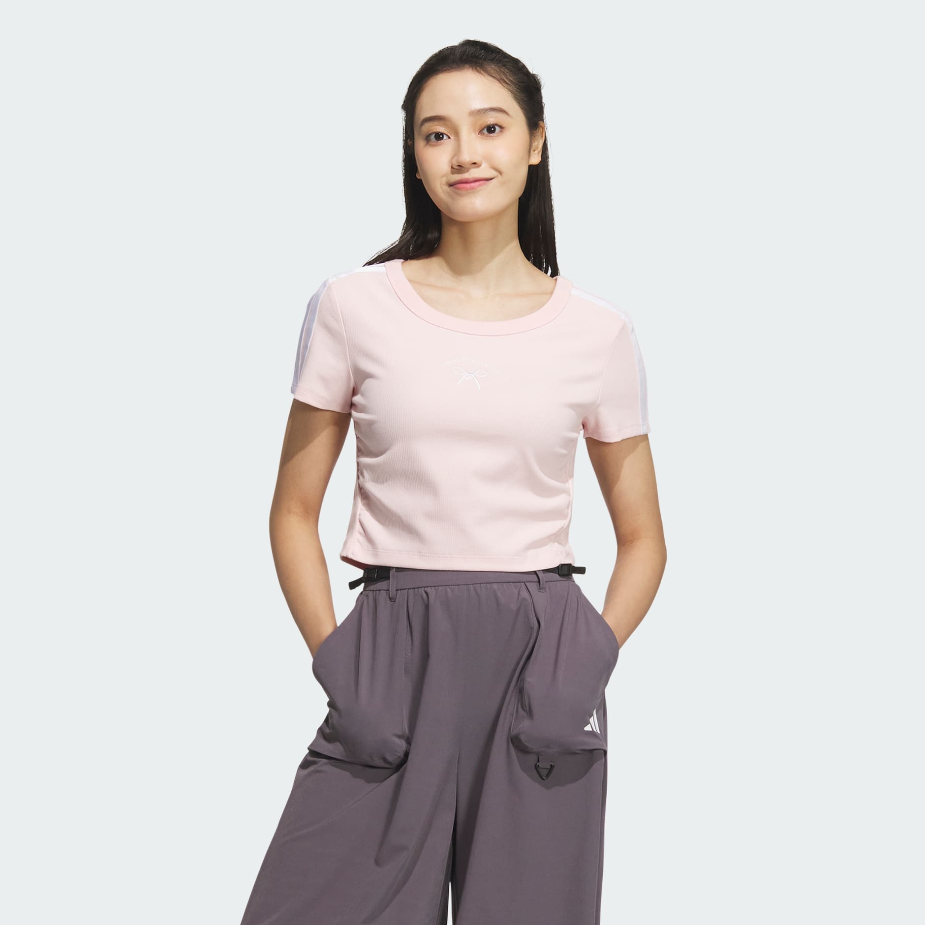 Dance Rib Baby Tee - Pink | adidas Hong Kong