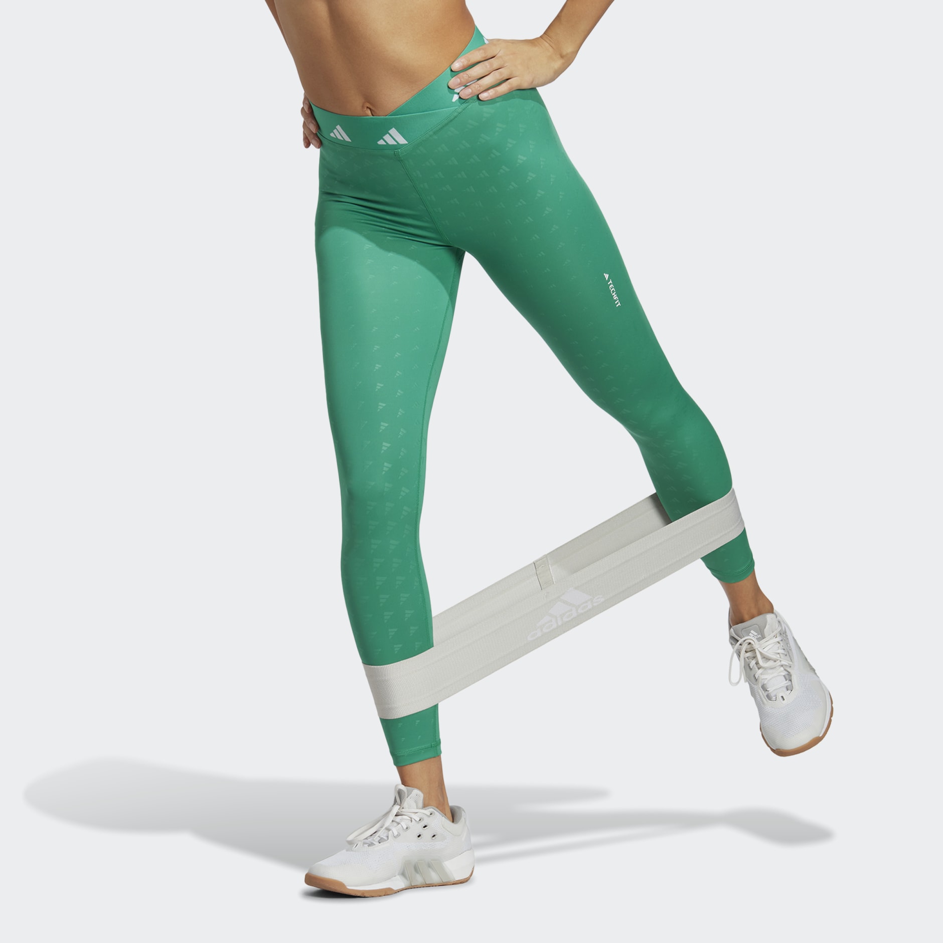 adidas Techfit Brand Love 7/8 Leggings - Green