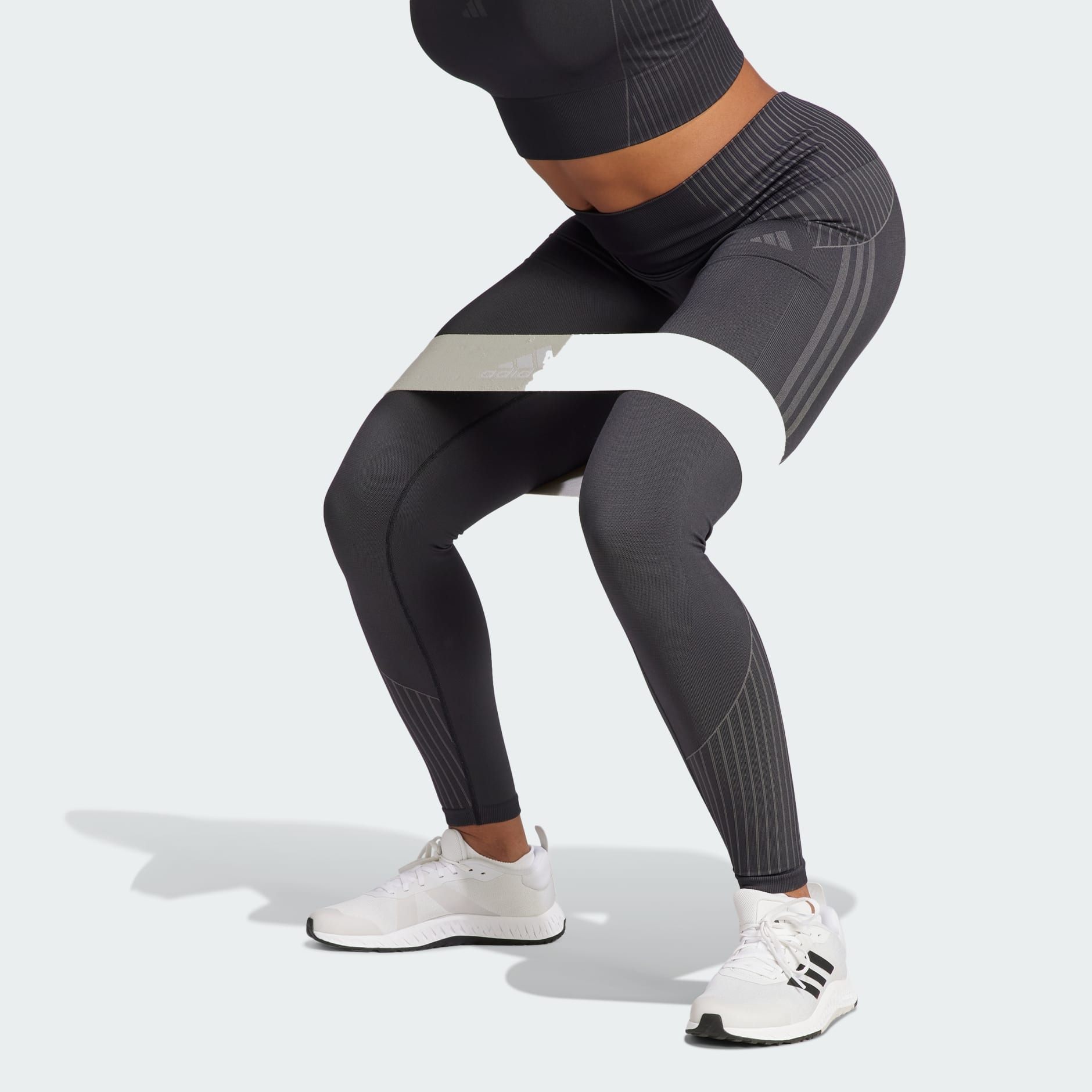 adidas training 3 stripe leggings in size XS, mesh