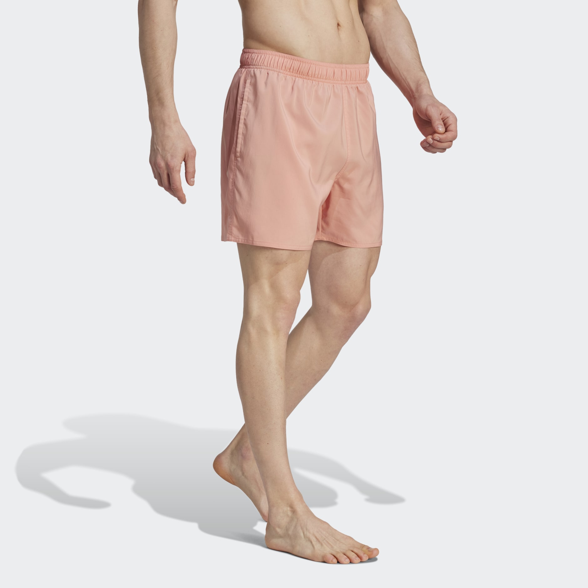 Men's Clothing - Solid CLX Short-Length Swim Shorts - Red | adidas Qatar