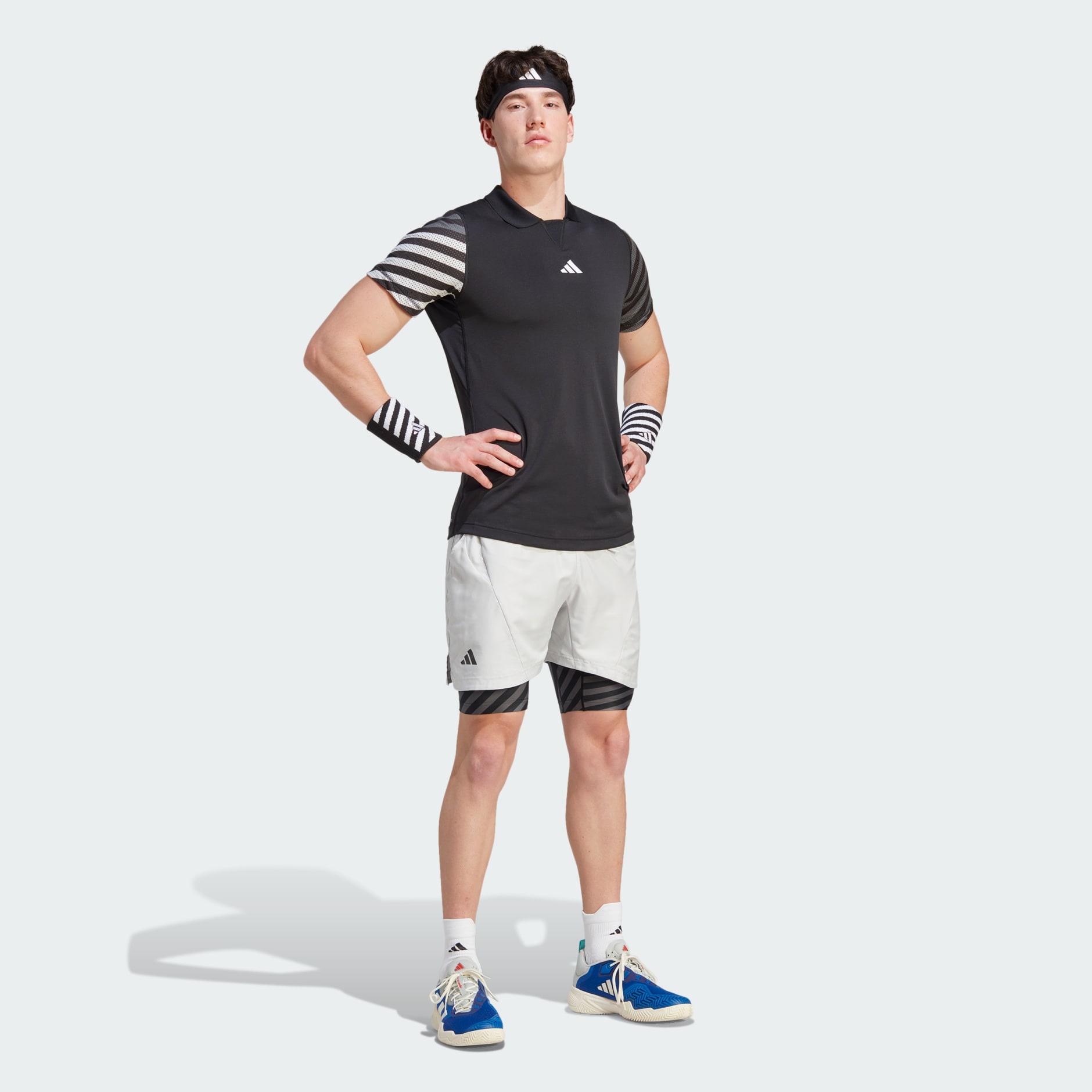 Clothing - Tennis AEROREADY Two-in-One Pro Shorts - Grey | adidas South ...
