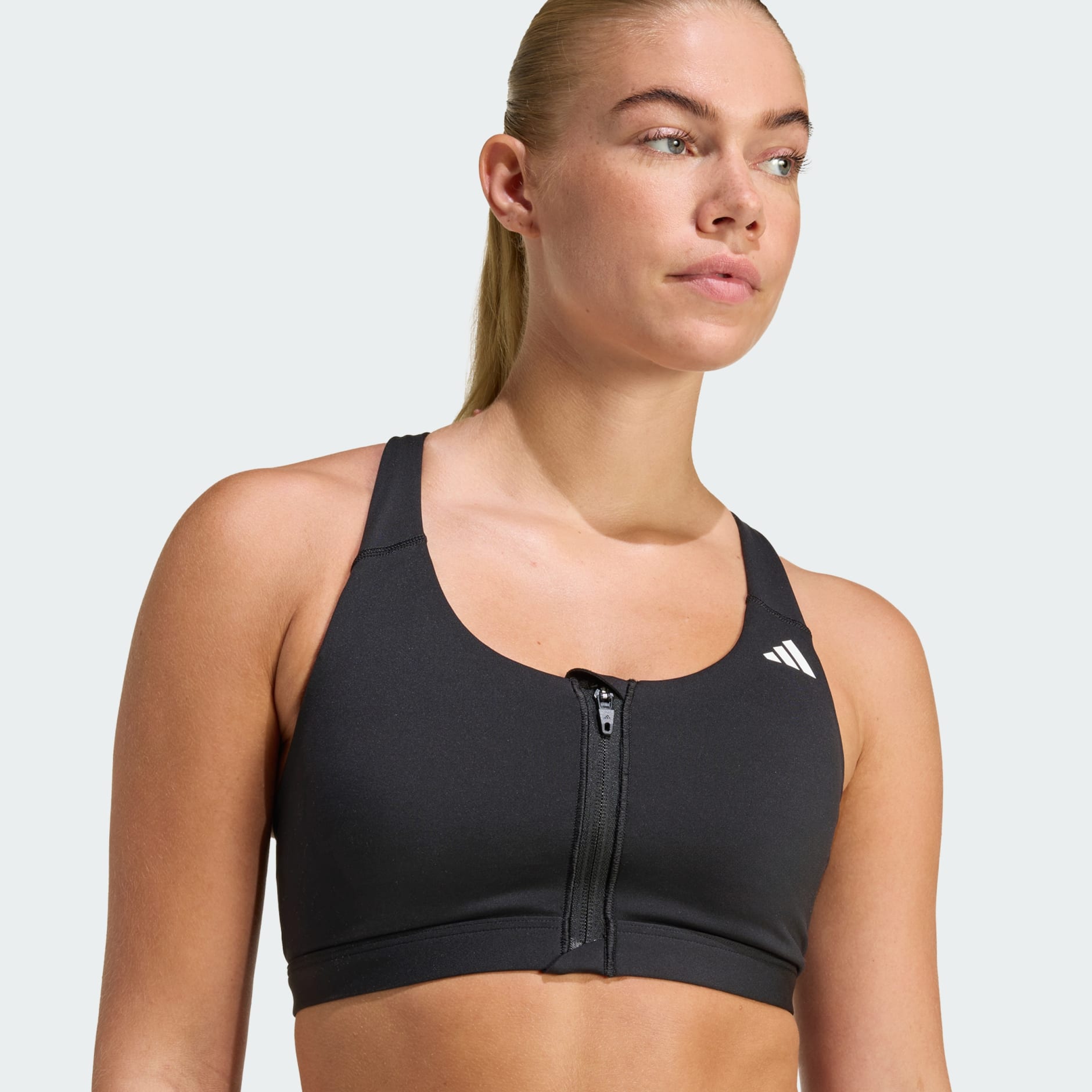 Optime Essentials Workout Zip-Front Medium Support Bra