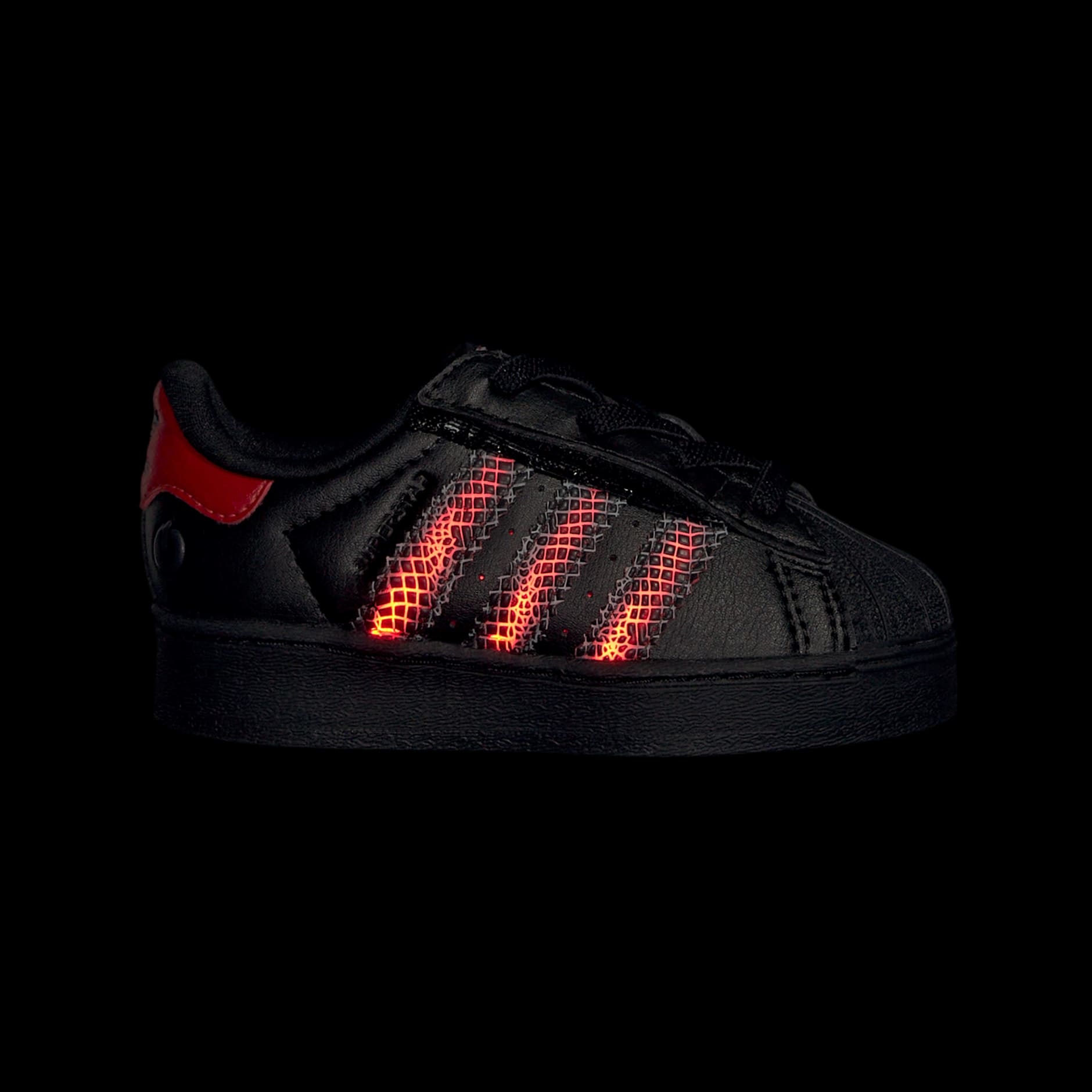 SUPERSTAR LED LIGHTS COMFORT CLOSURE ELASTIC LACE SHOES