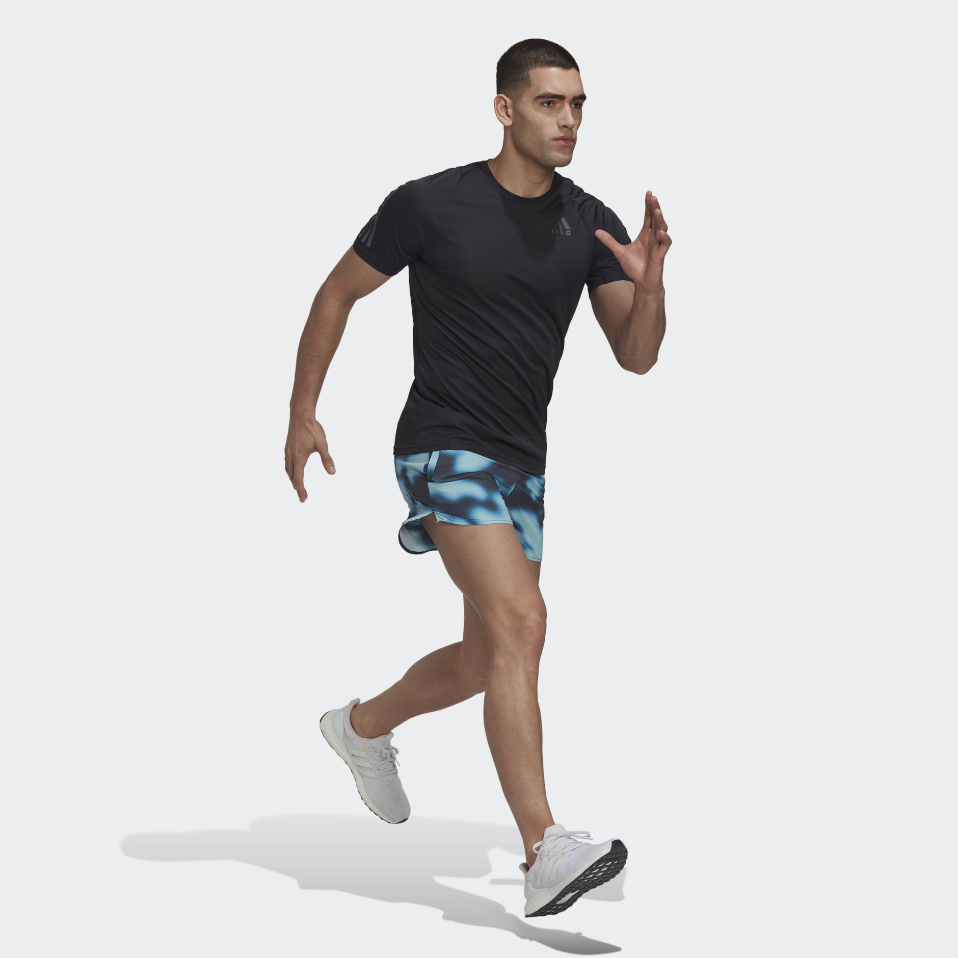Clothing - Run Icons Logo Graphic AOP Shorts - Multicolour | adidas ...