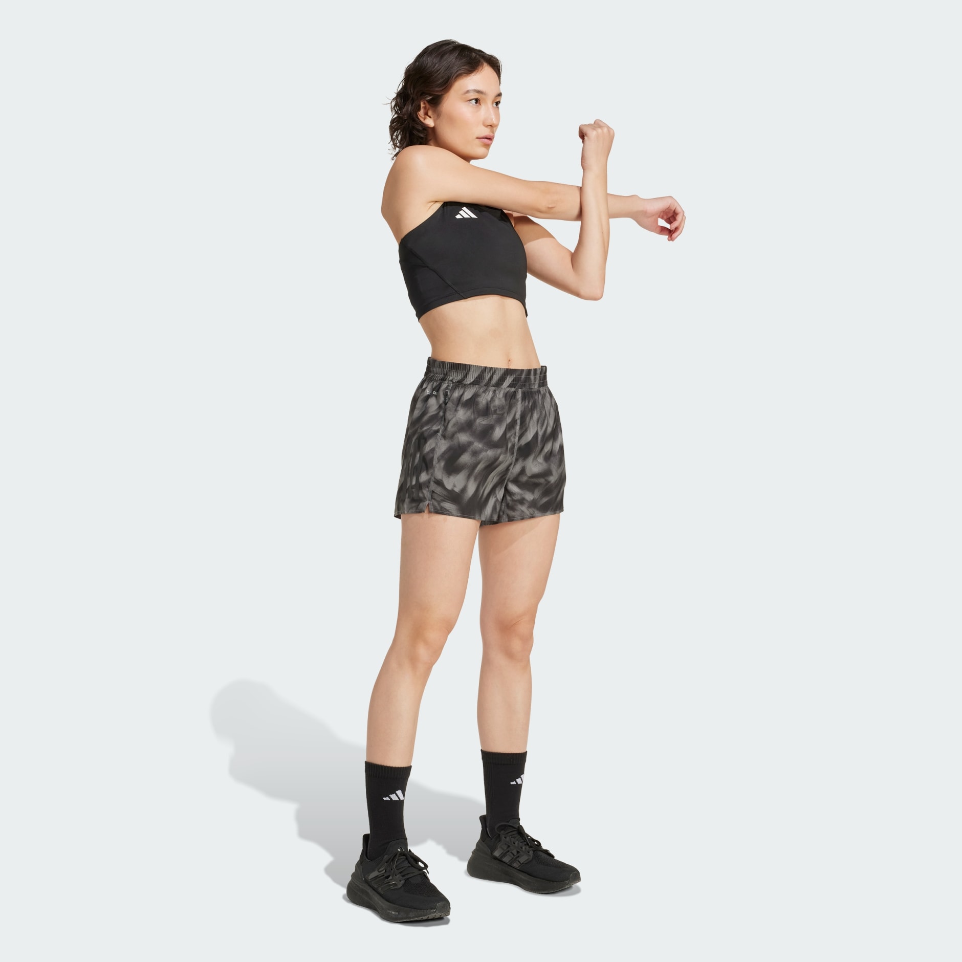 Own The Run Allover Print Shorts
