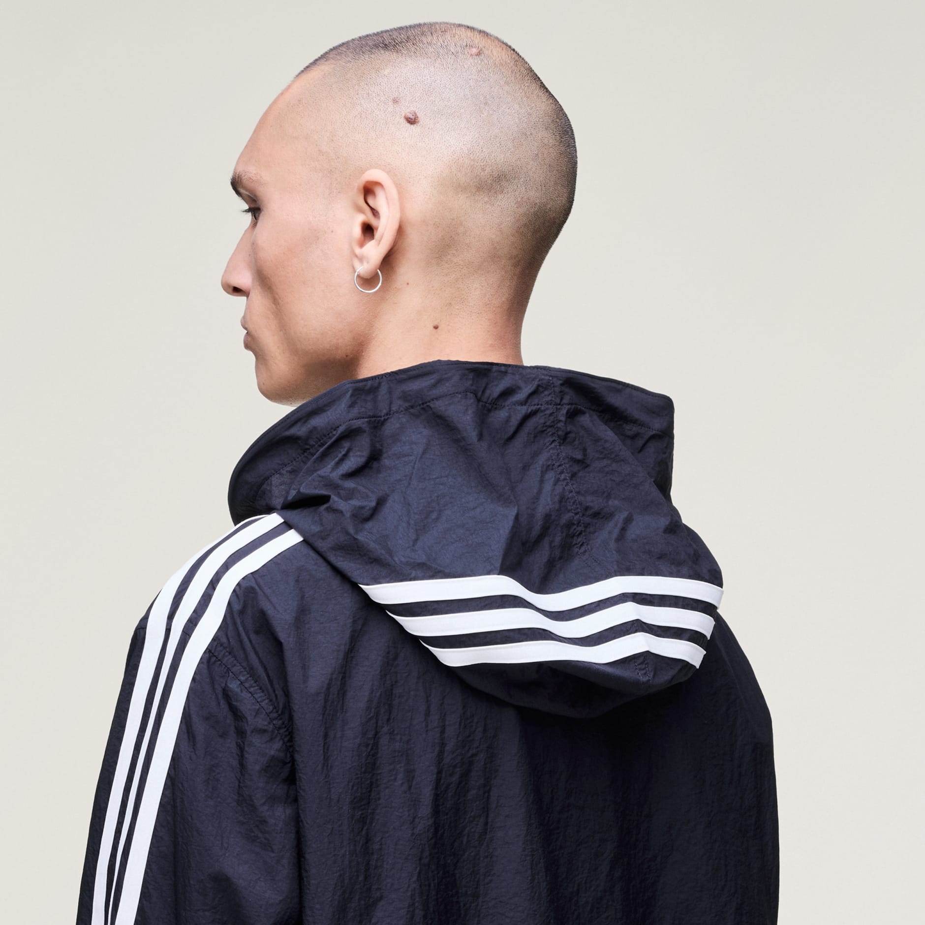 Y-3 NYLON WIRED 3 STRIPES TRACK TOP