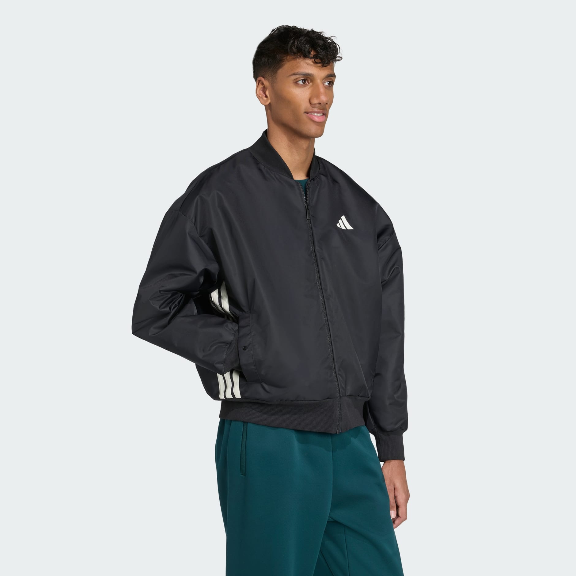 Clothing - Stadium Bomber - Black | adidas Oman