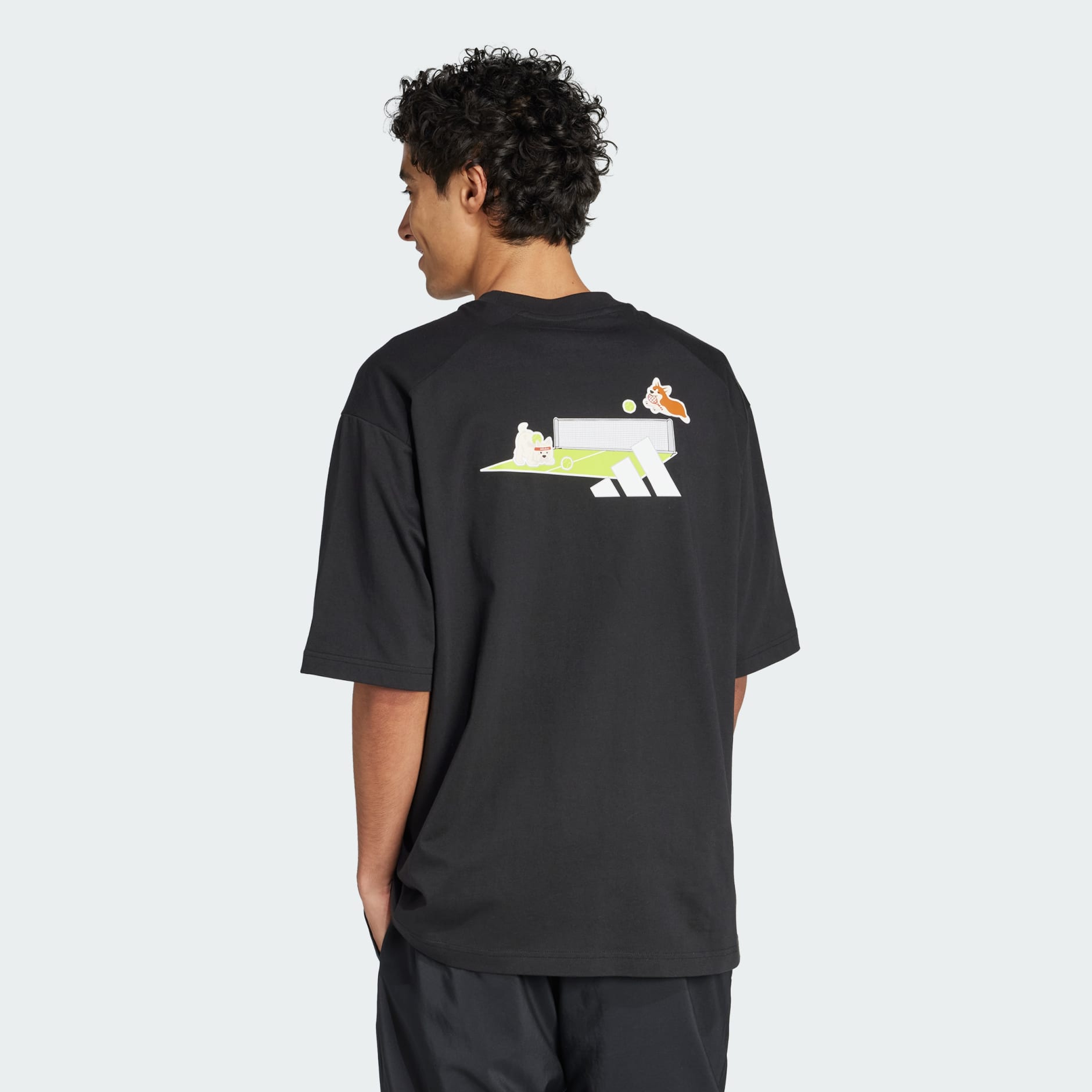Dog Print Graphic Tee - Black | adidas Hong Kong