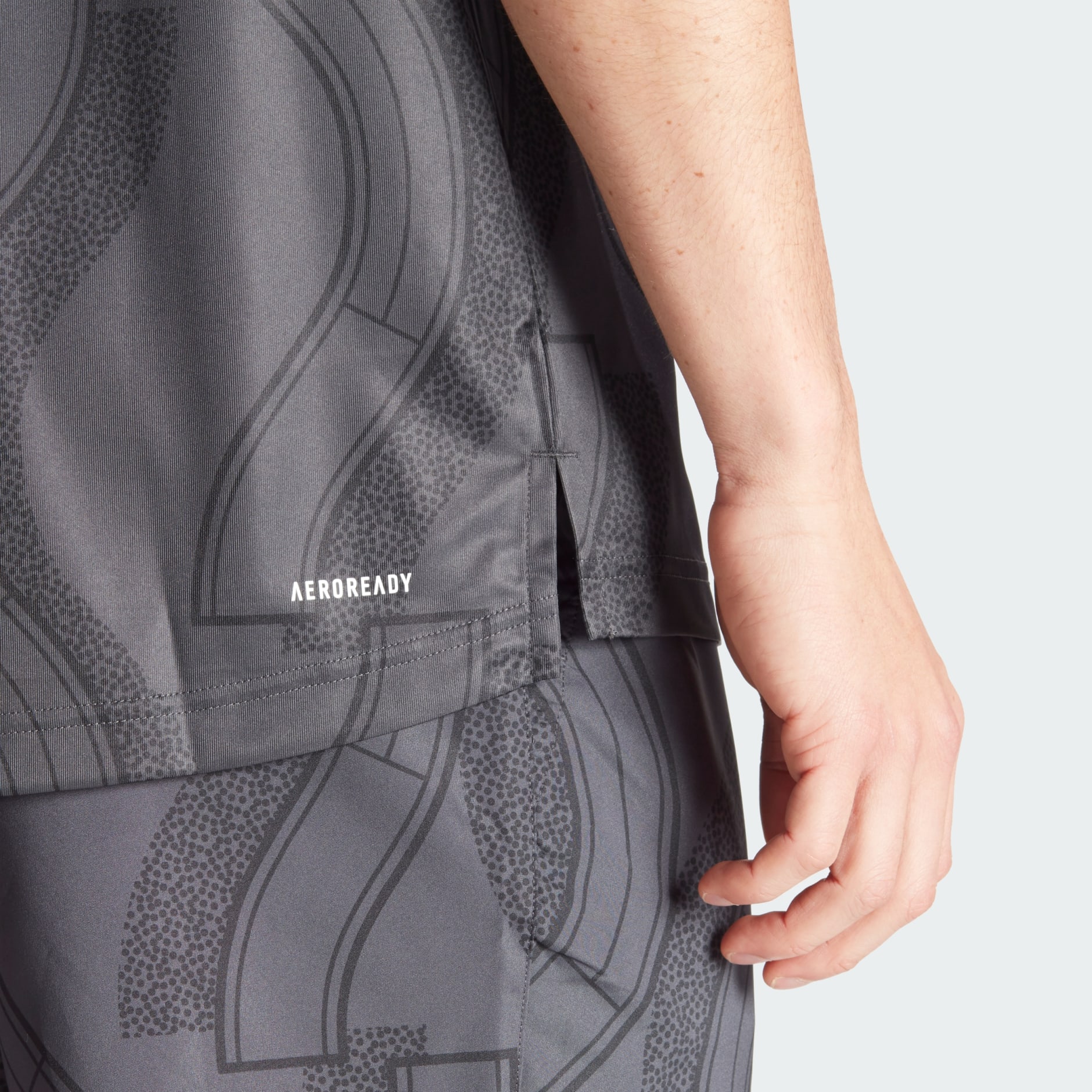 Men's Clothing Club Tennis Graphic Tee Grey adidas Saudi Arabia