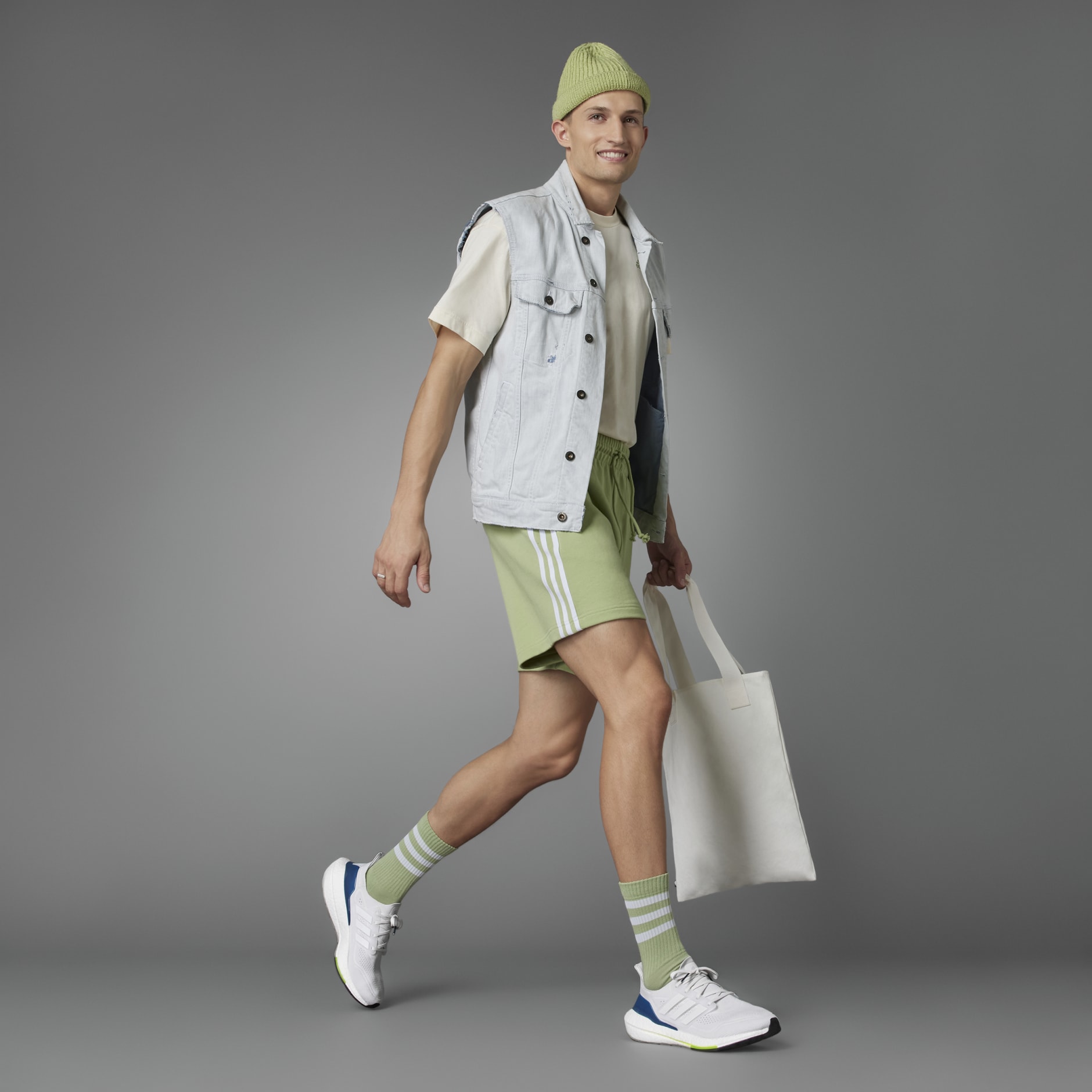 Grow Positivity Cotton 3-Stripes Shorts