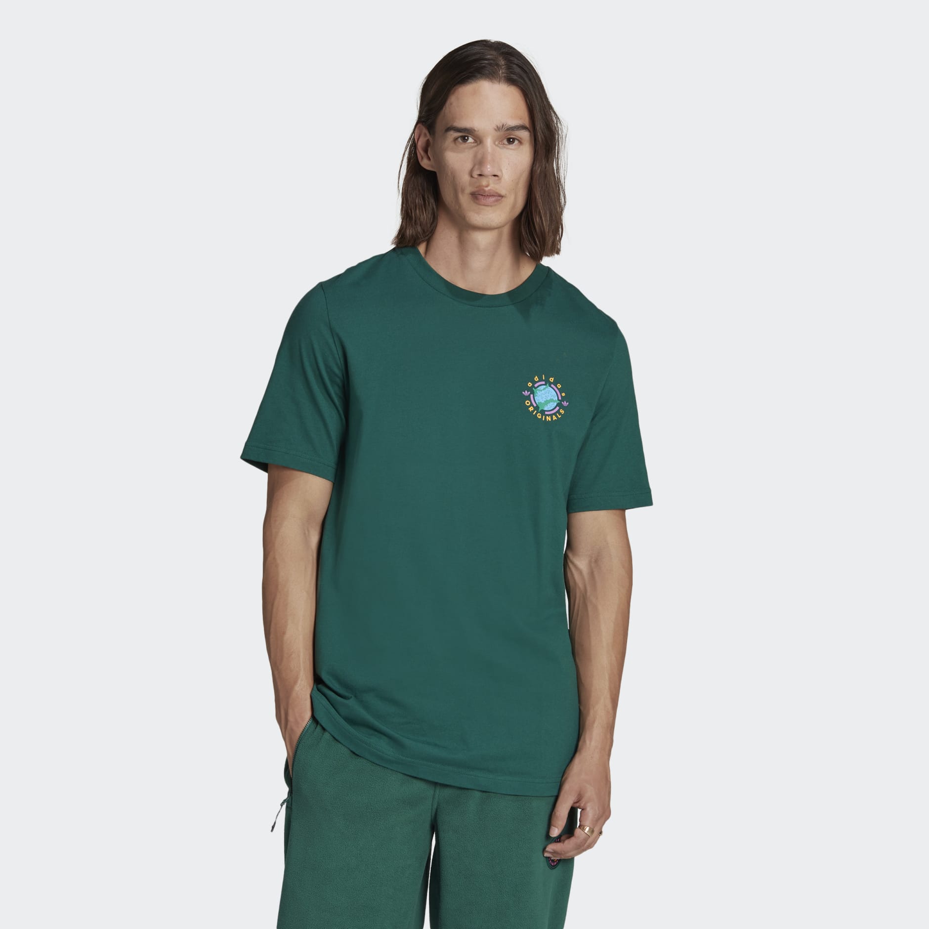 Men's Clothing - Wander Hour Short Sleeve Tee - Green | adidas Qatar