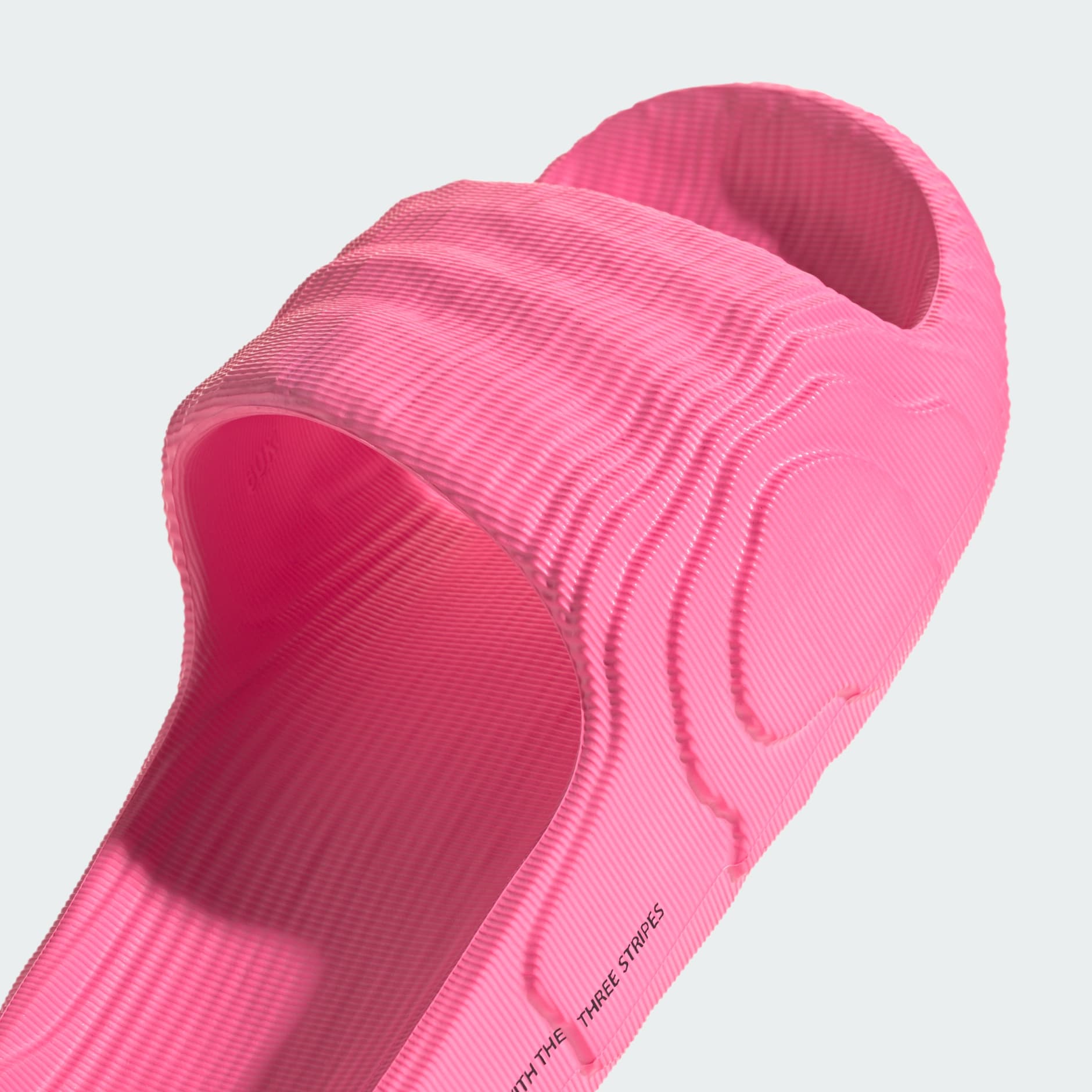 Red and best sale pink adidas slides