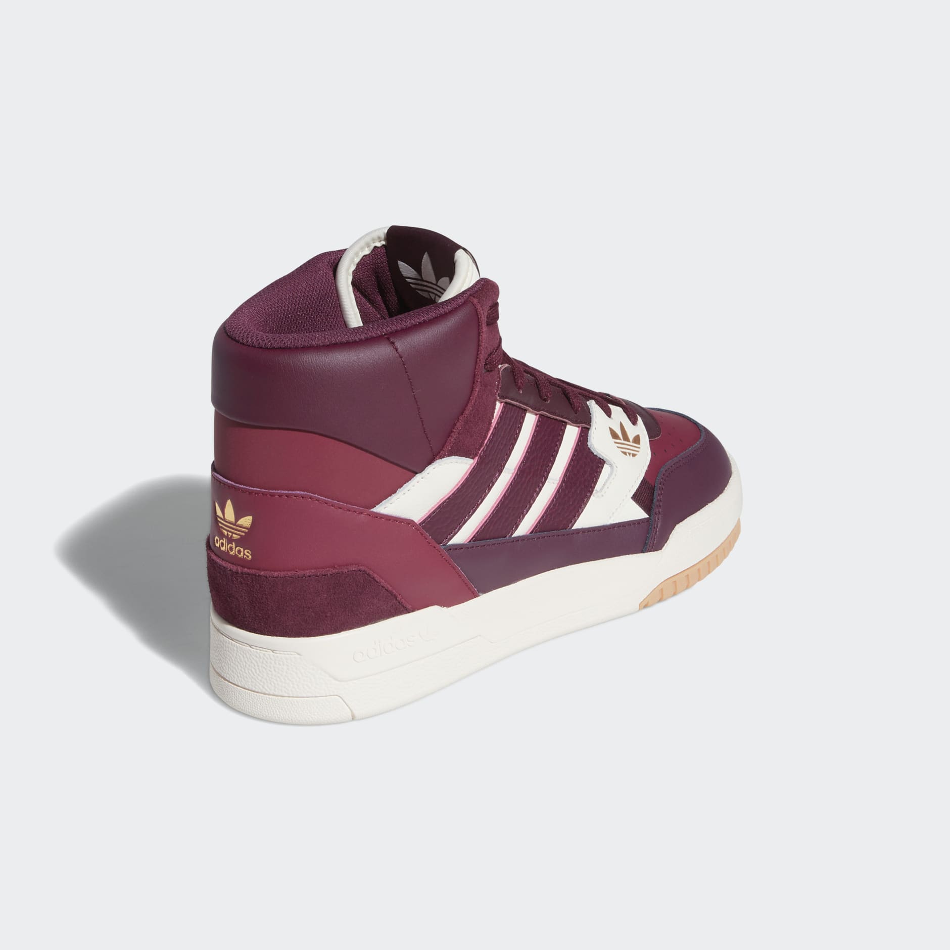 Burgundy and white high cheap top adidas