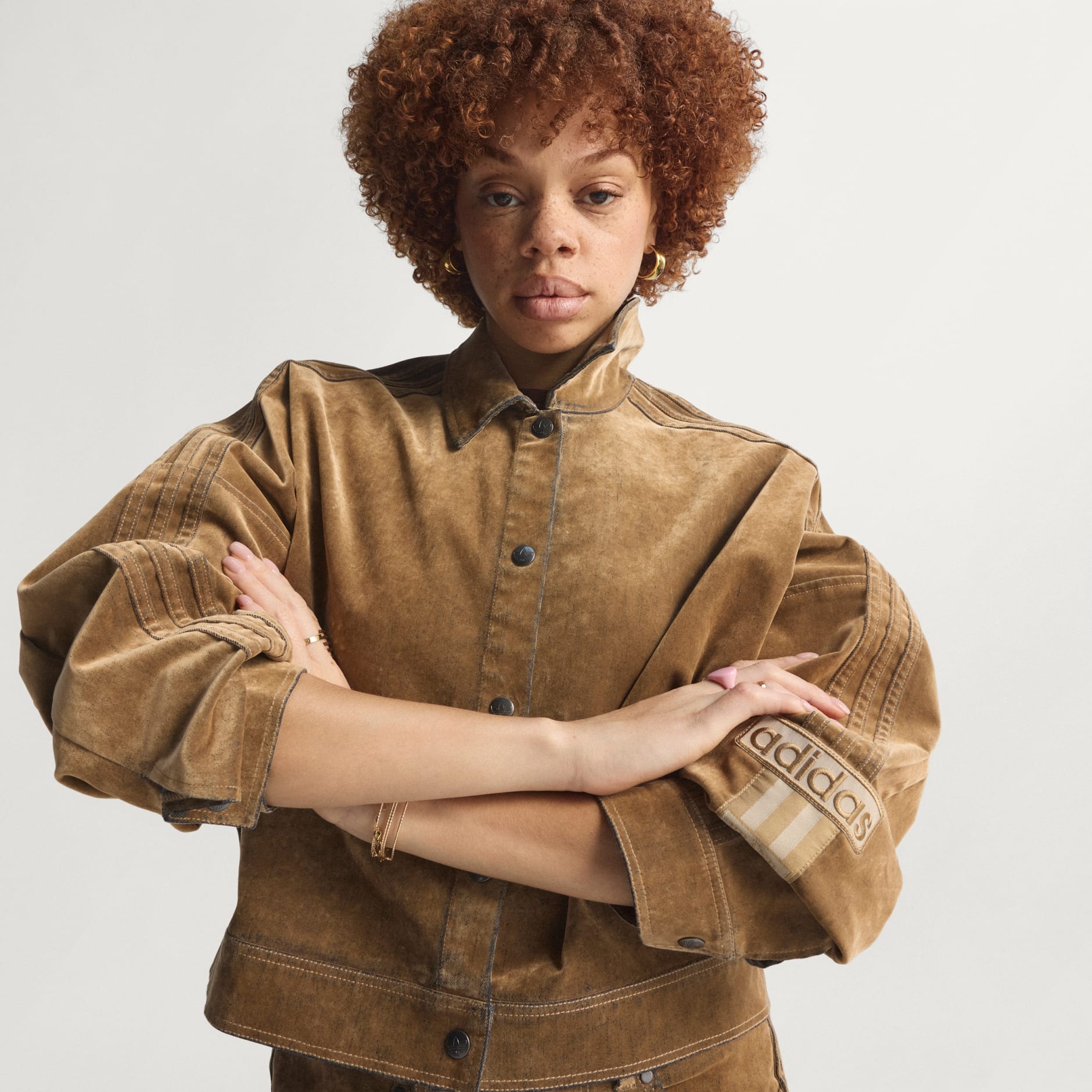 CLOTHING - Adibreak Brushed Twill Jacket - Brown | adidas Qatar