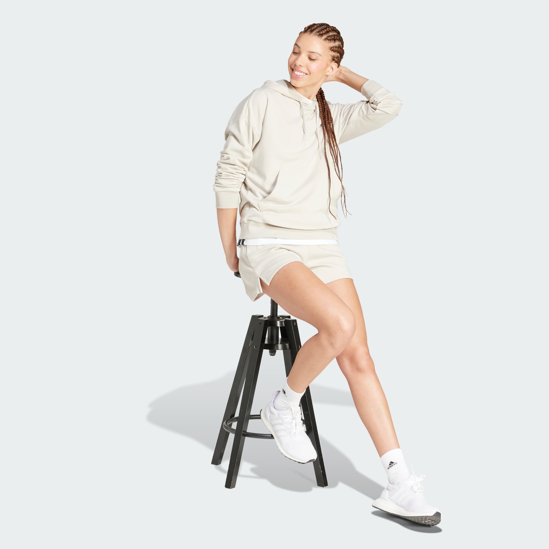 Sweat-shirt &agrave; capuche French terry petit logo Essentials