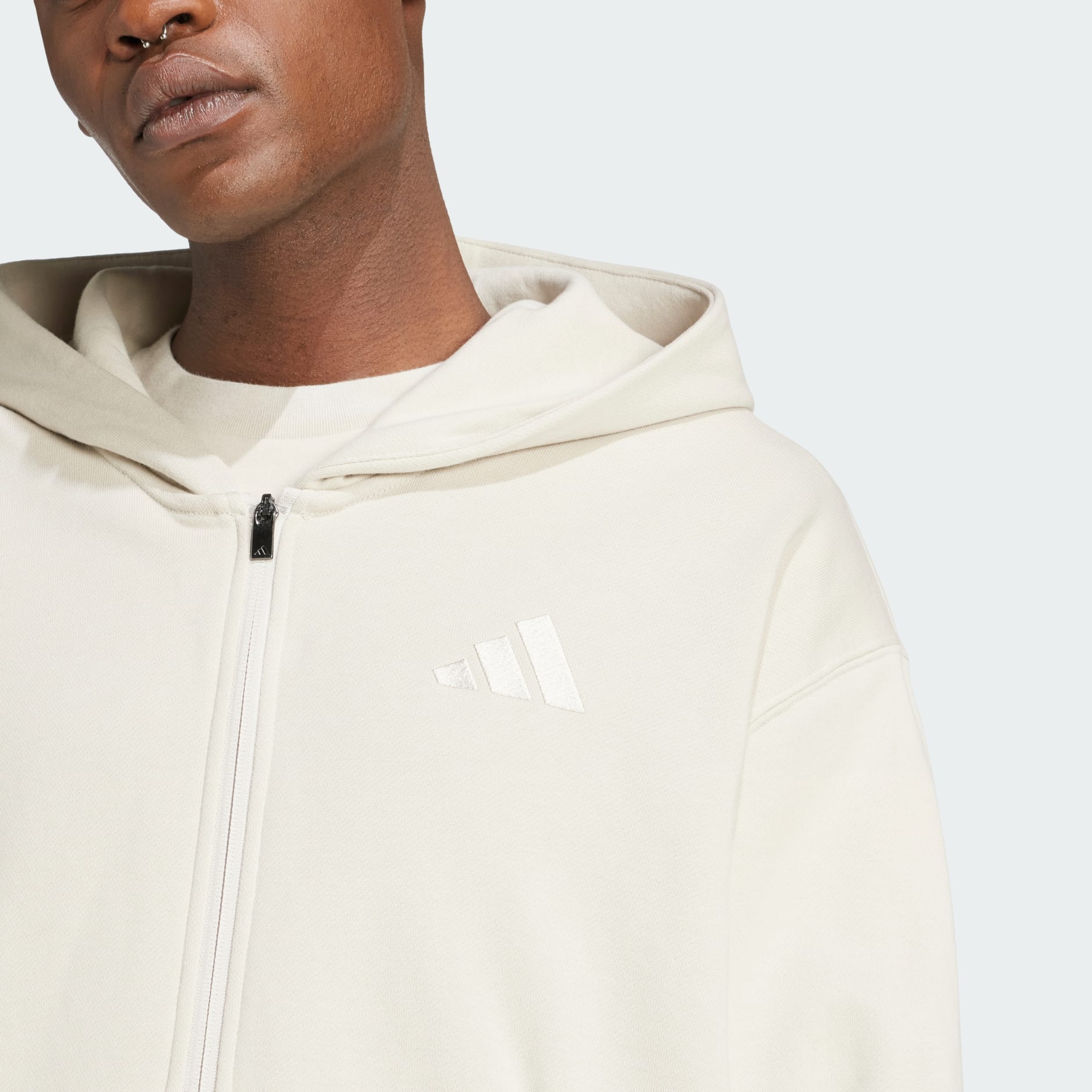 adidas ALL SZN French Terry Full-Zip Hoodie - Beige | adidas KE