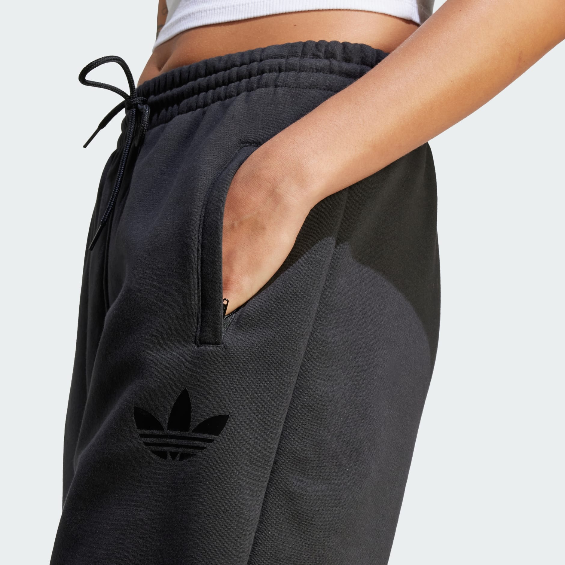 Adidas logo joggers best sale