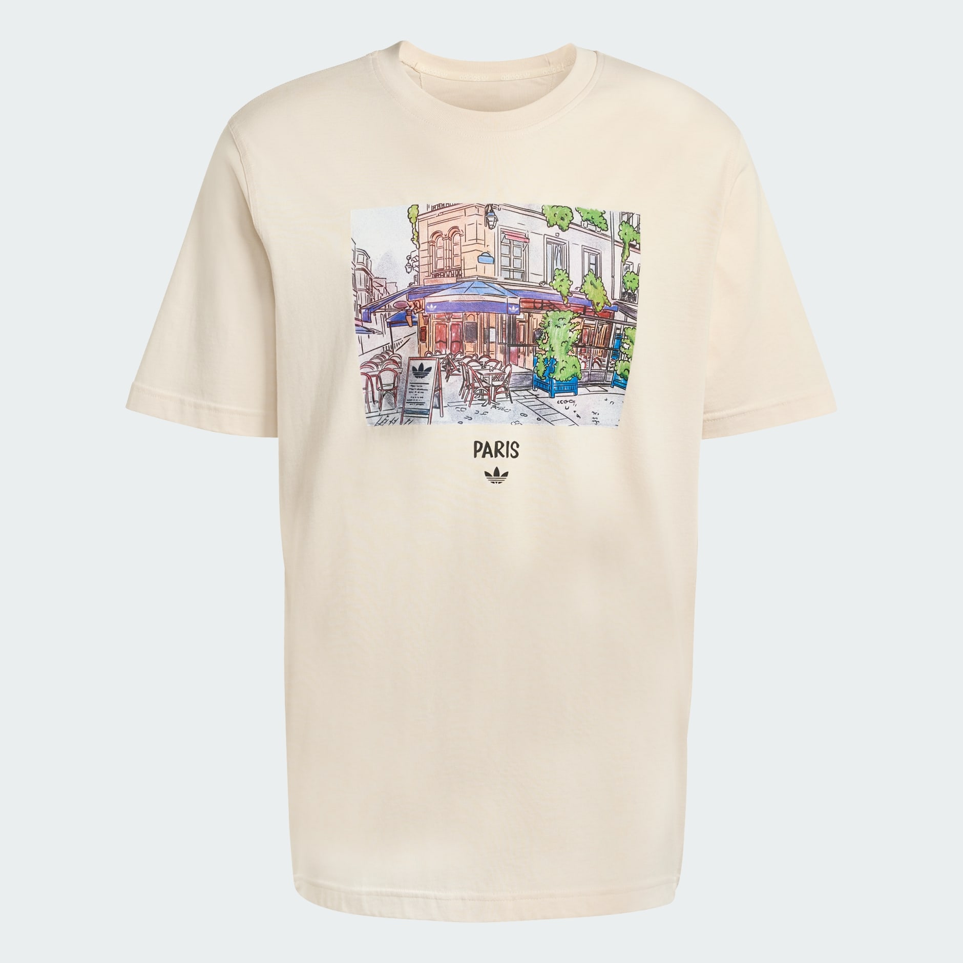 TRICOU CU IMPRIMEU GRAFIC PAINTING PARIS STREET VIEW